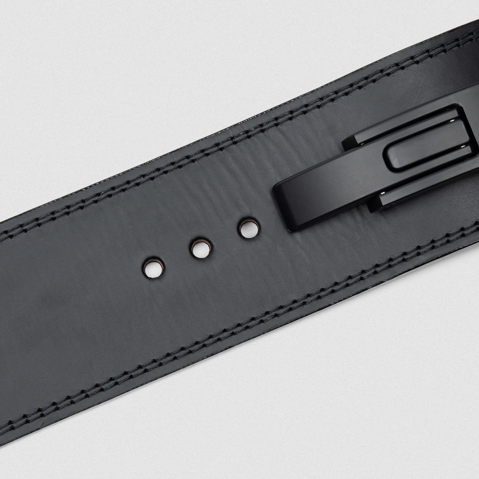 10MM Lever Belt - Black Leather - Image 4