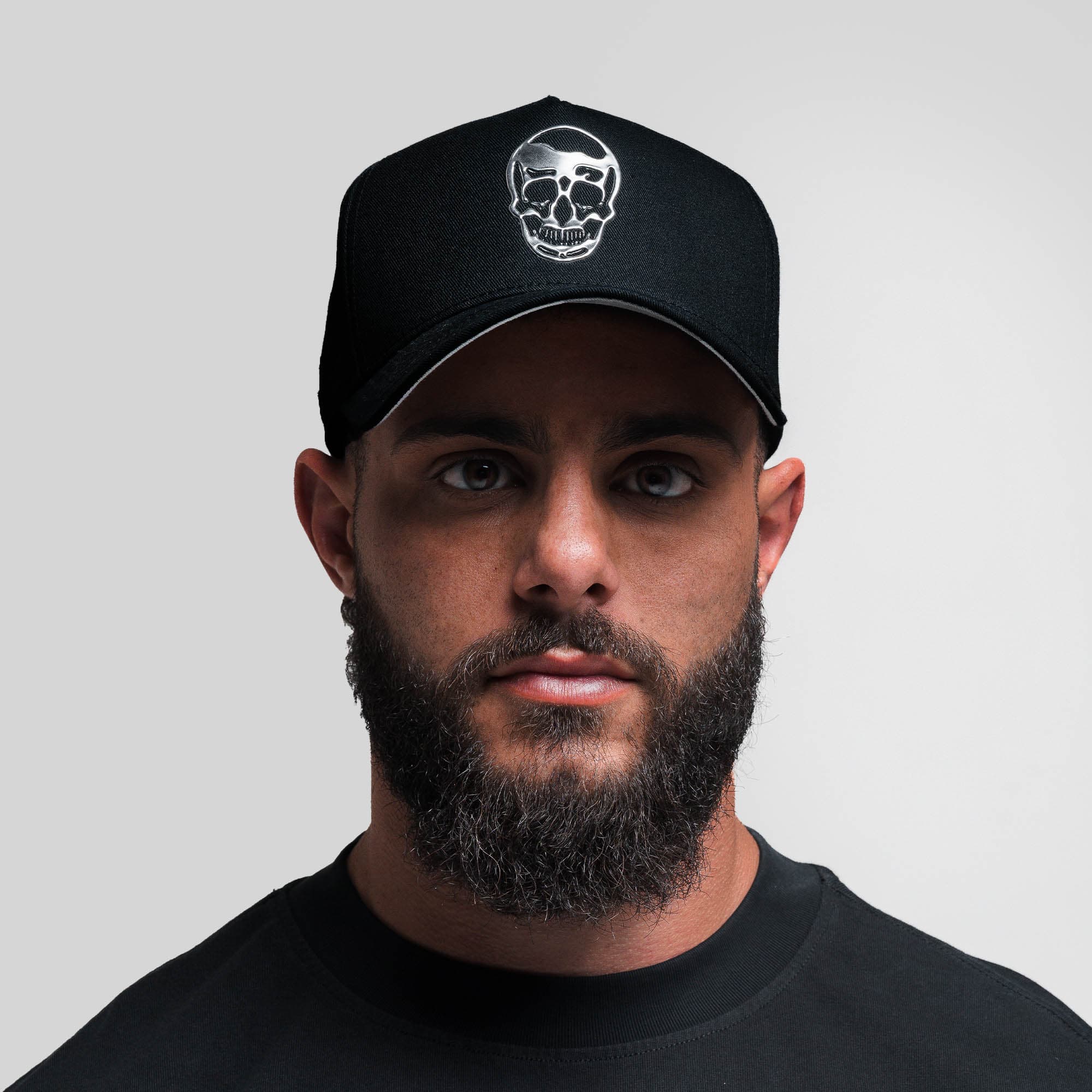 5-Panel Chrome Skull Hat - Image 5