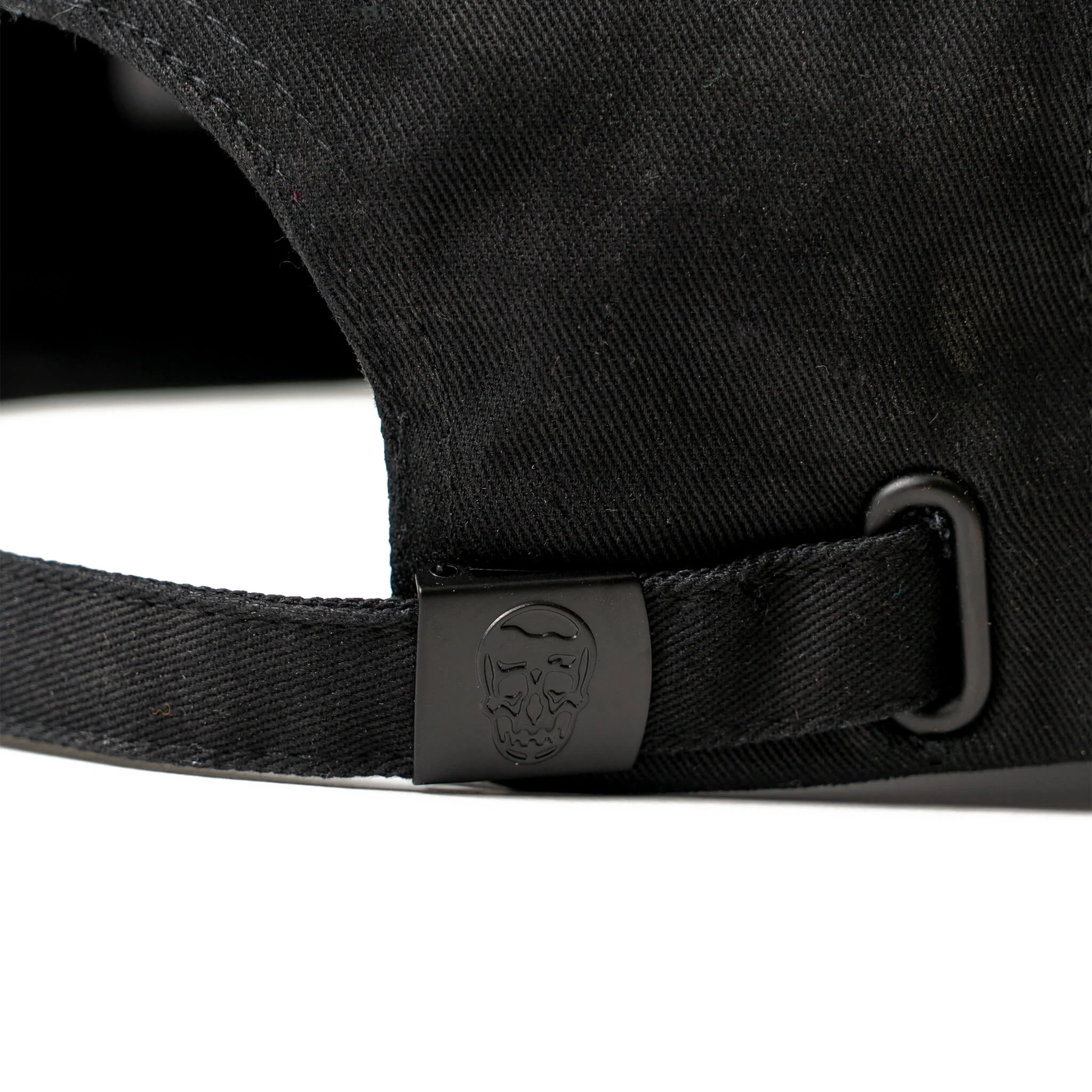 5-Panel Skull Hat - Black/Burgundy - Image 4