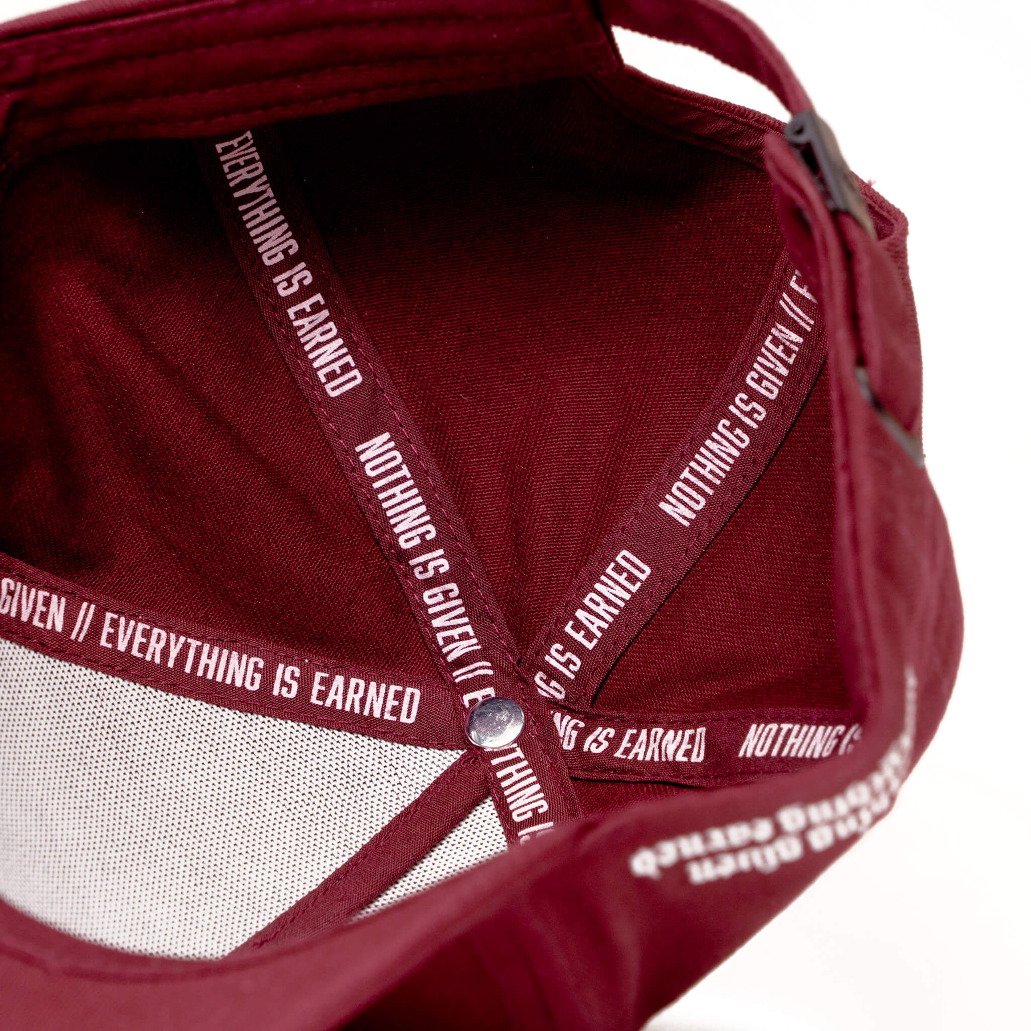 5-Panel Skull Hat - Burgundy - Image 4