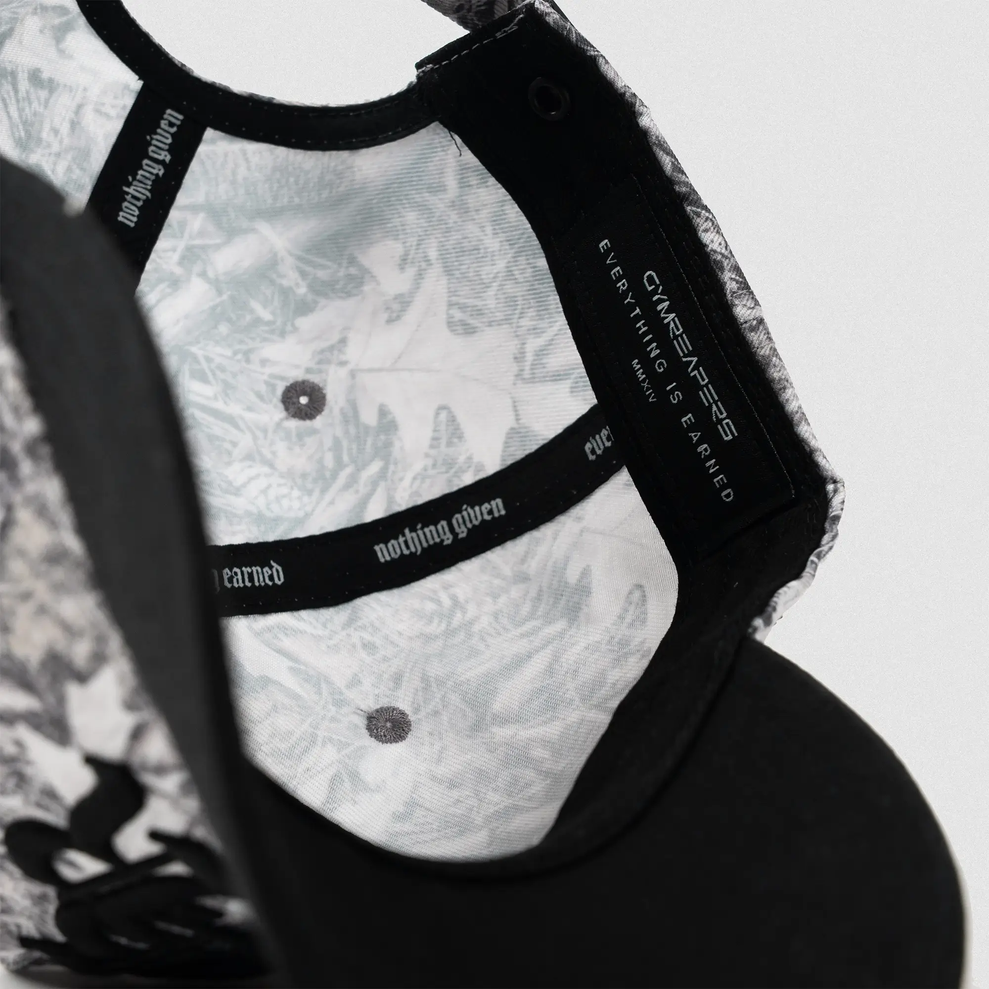 5-Panel Initial Hat - Camo/Black - Image 3