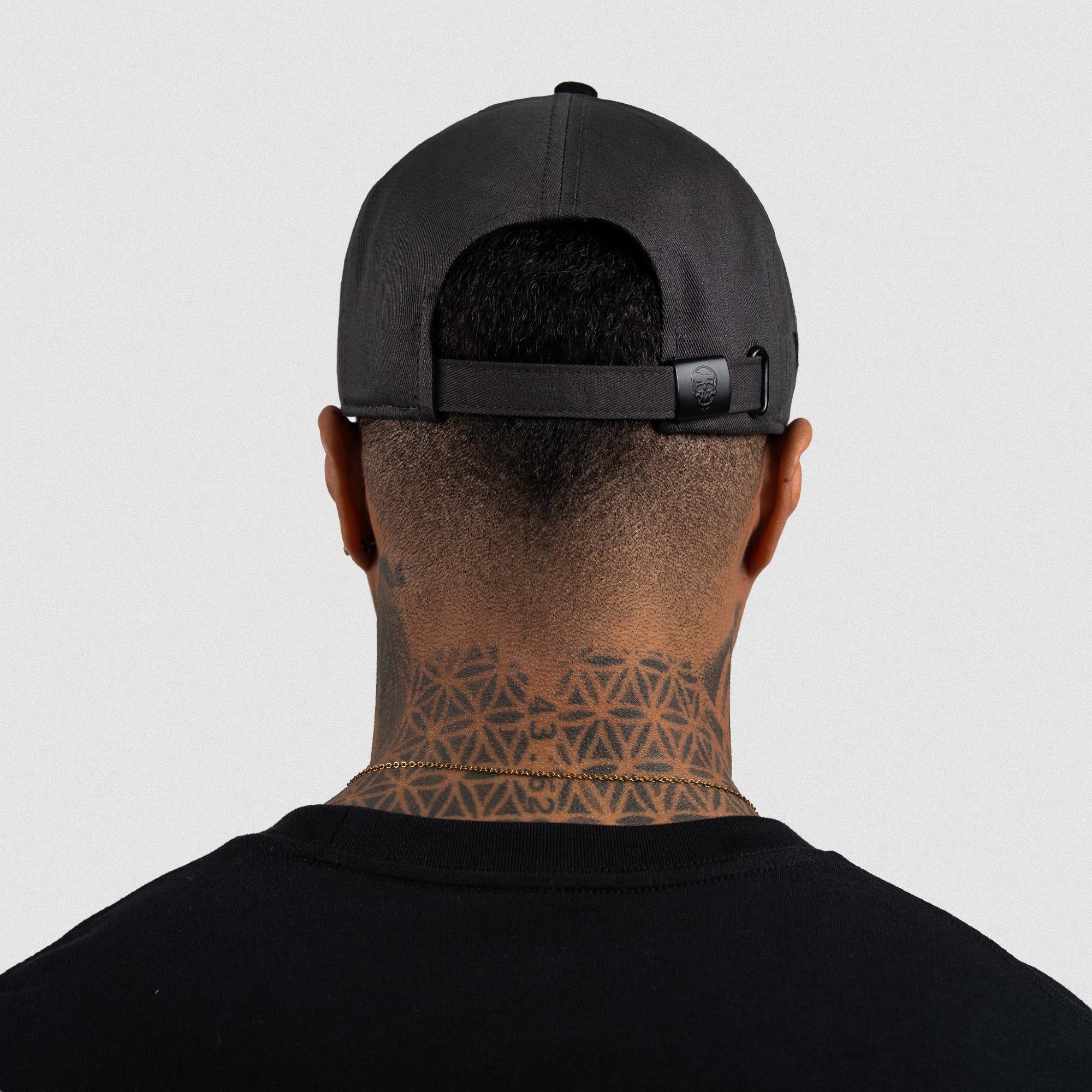 5-Panel Initial Suede Hat - Gray/Black - Image 6
