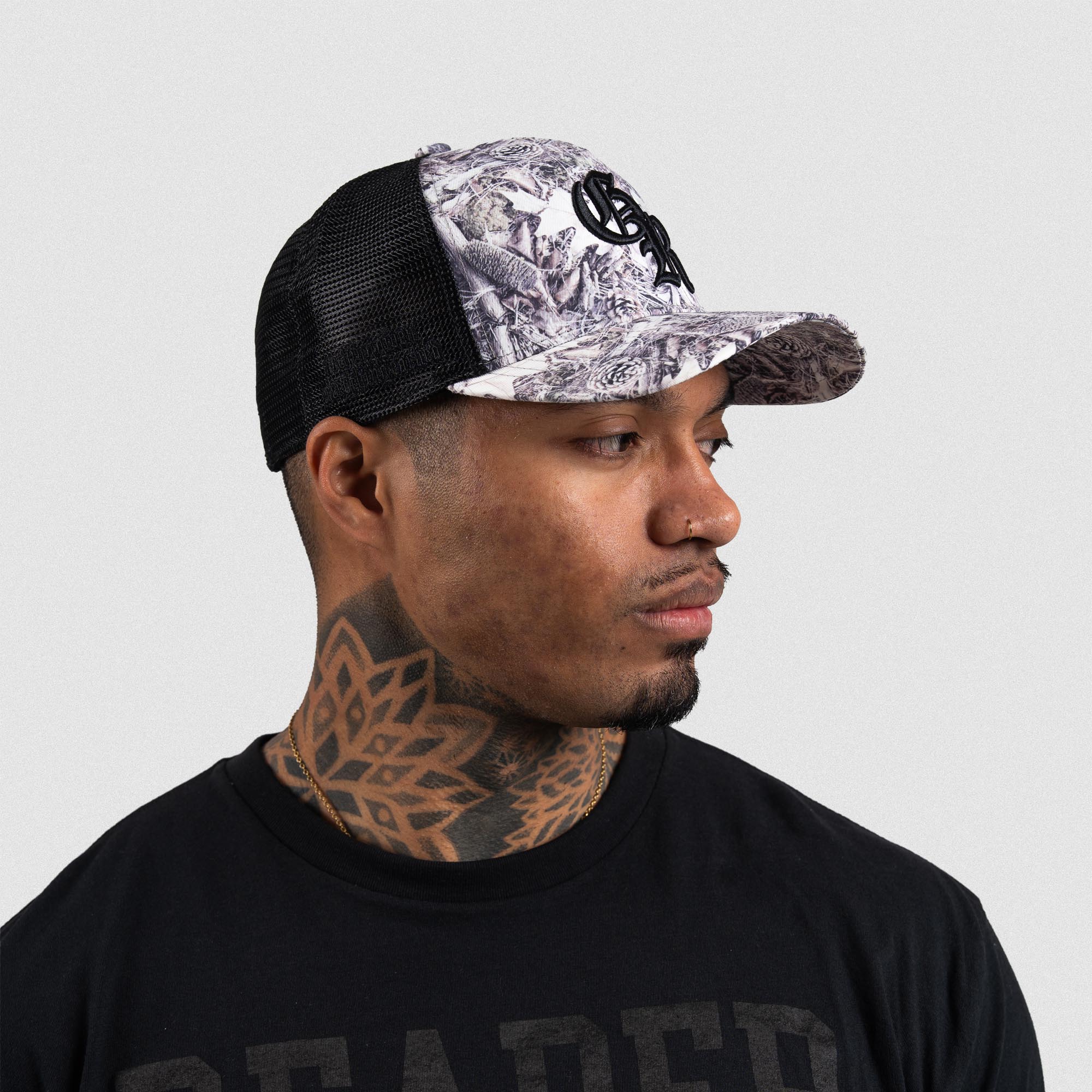 5-Panel Initial Trucker Hat - Camo - Image 5