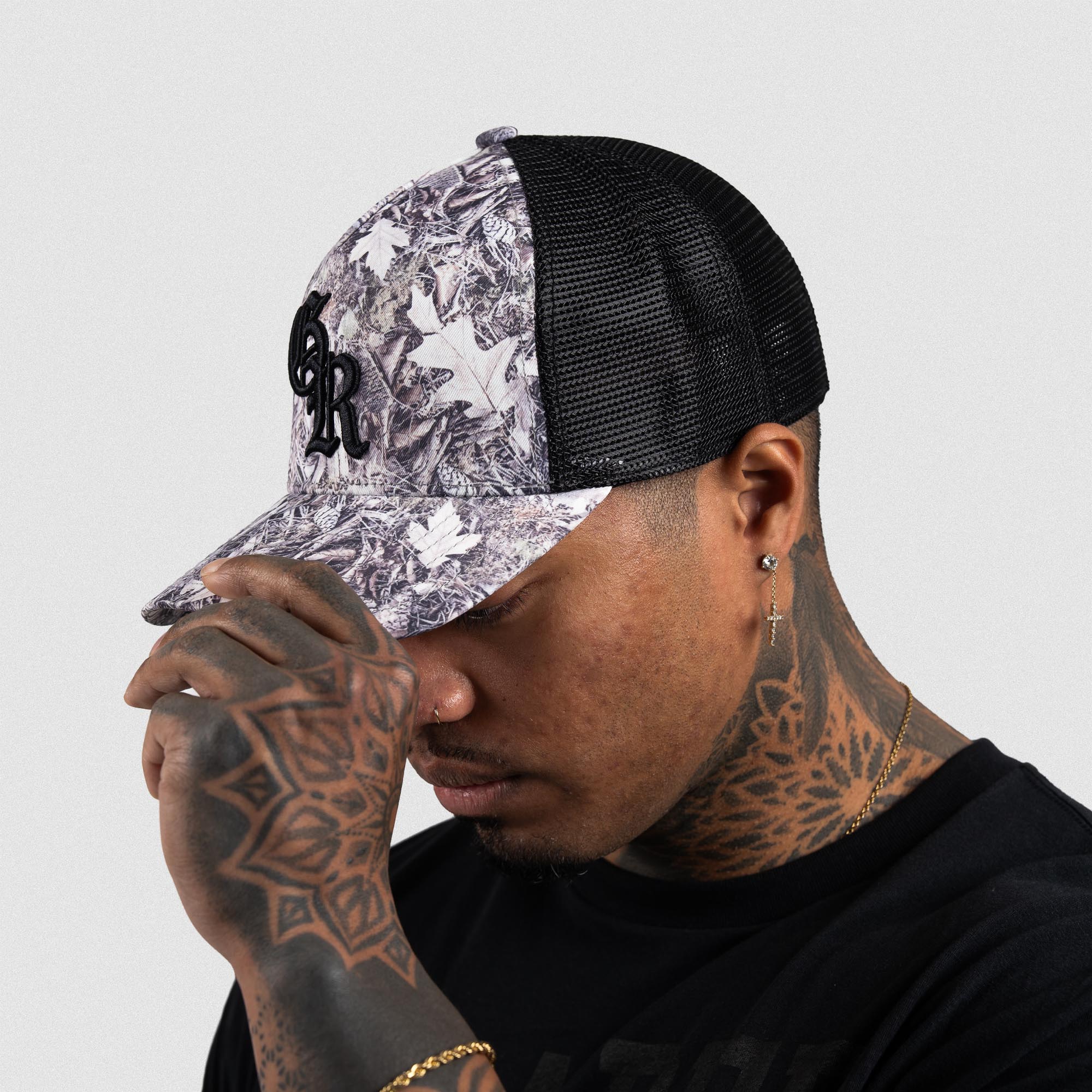 5-Panel Initial Trucker Hat - Camo - Image 6