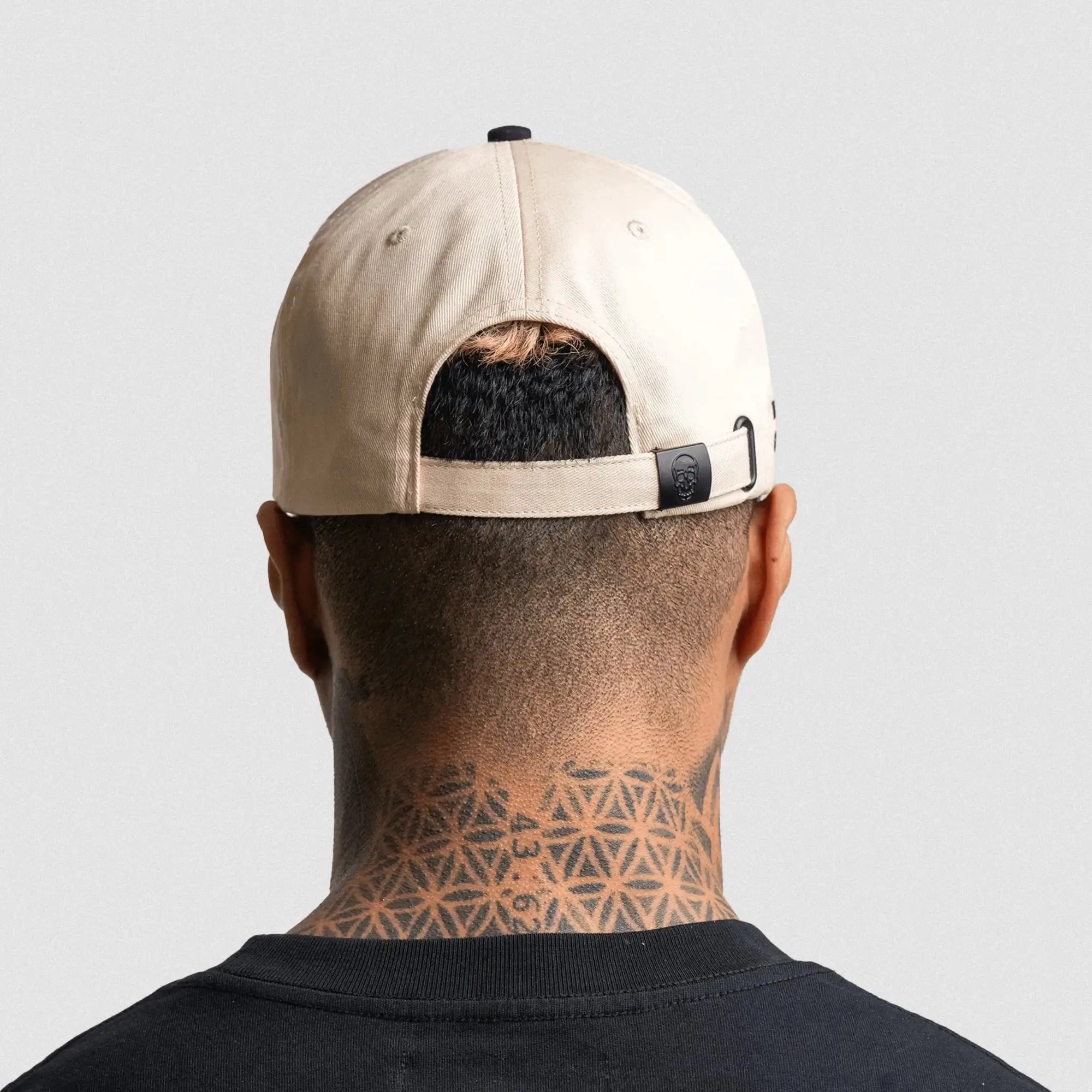 5-Panel Skull Hat - Cream/Black - Image 7