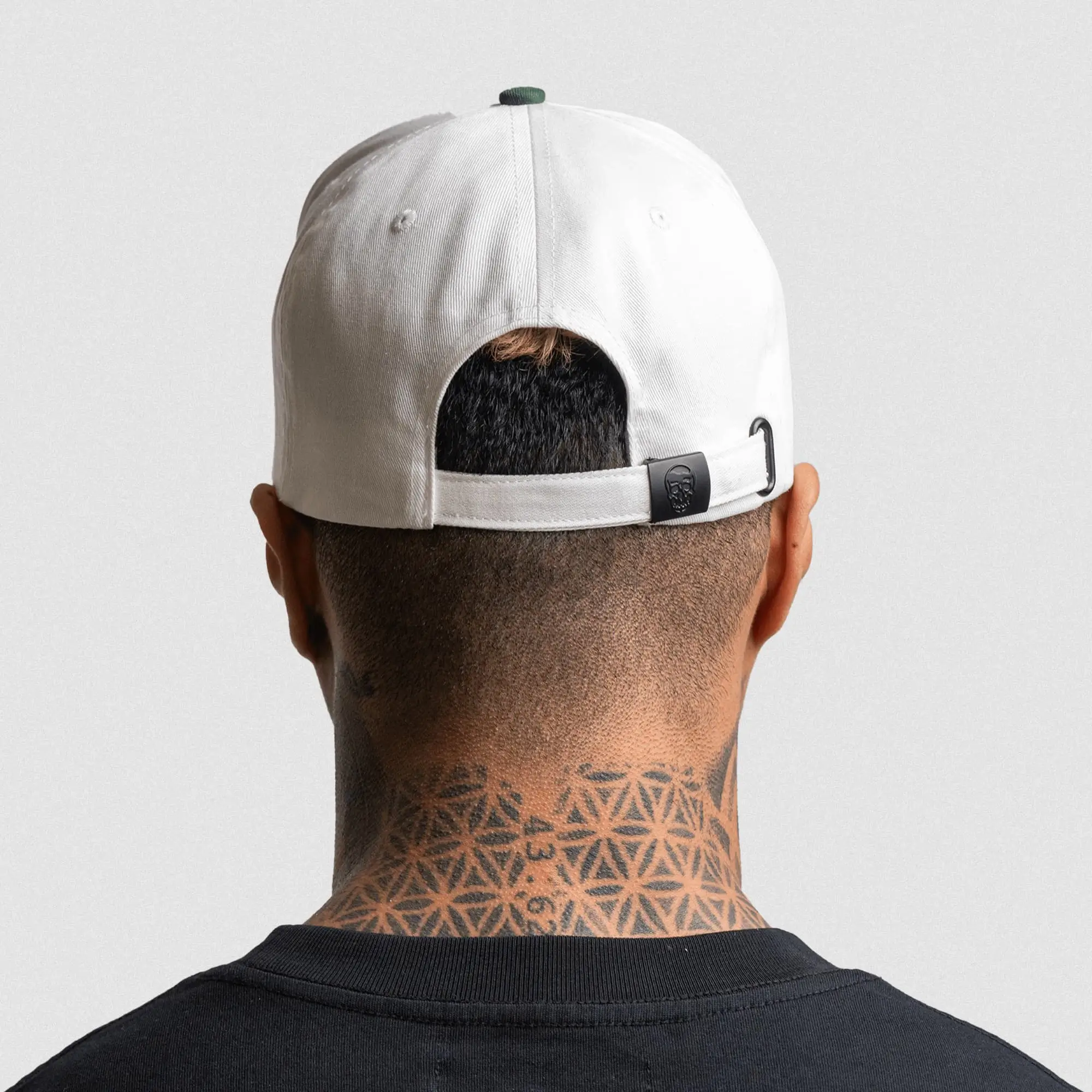5-Panel Skull Hat - White/Green - Image 7