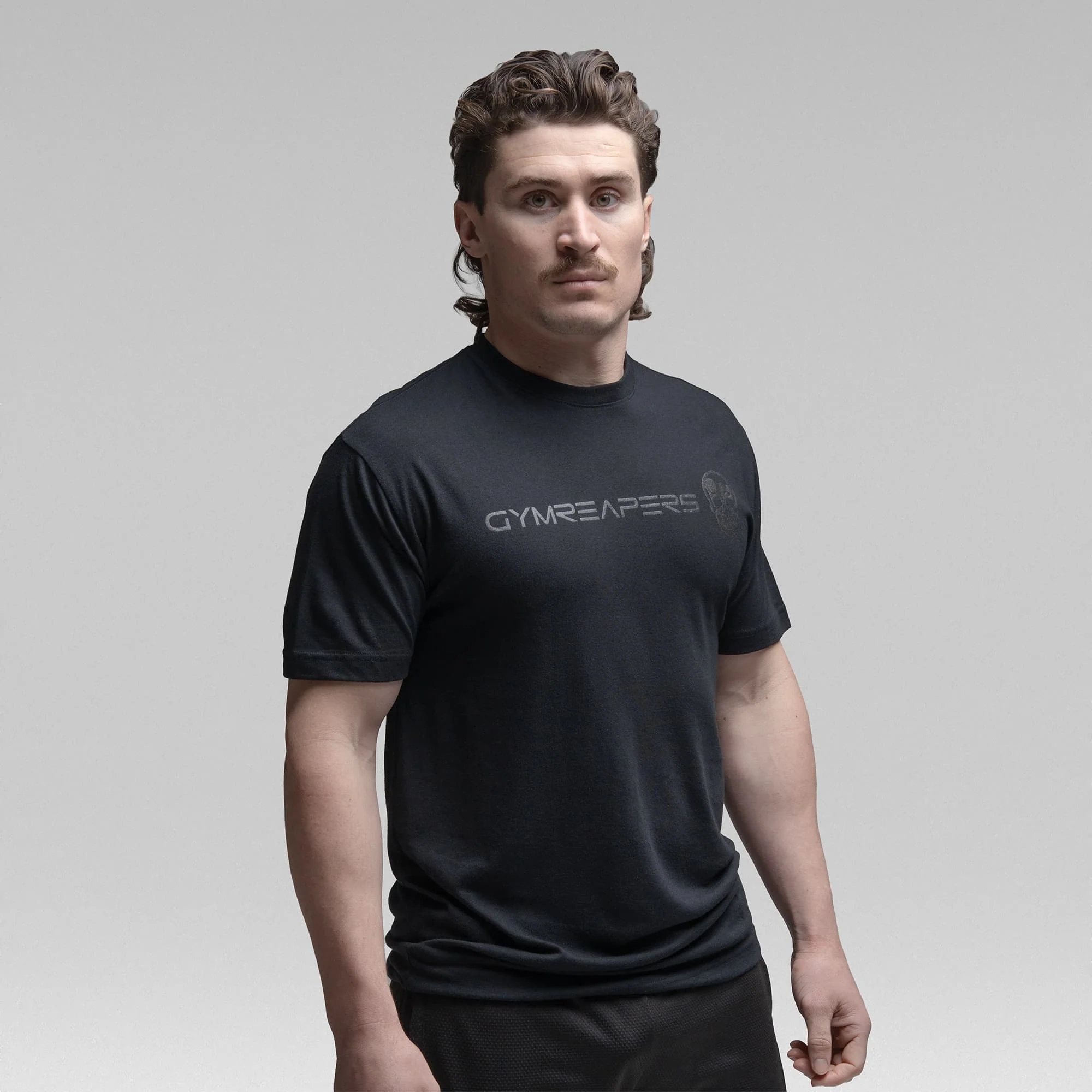 Active Tri-Blend Basic Tee - Black/Black - Image 4