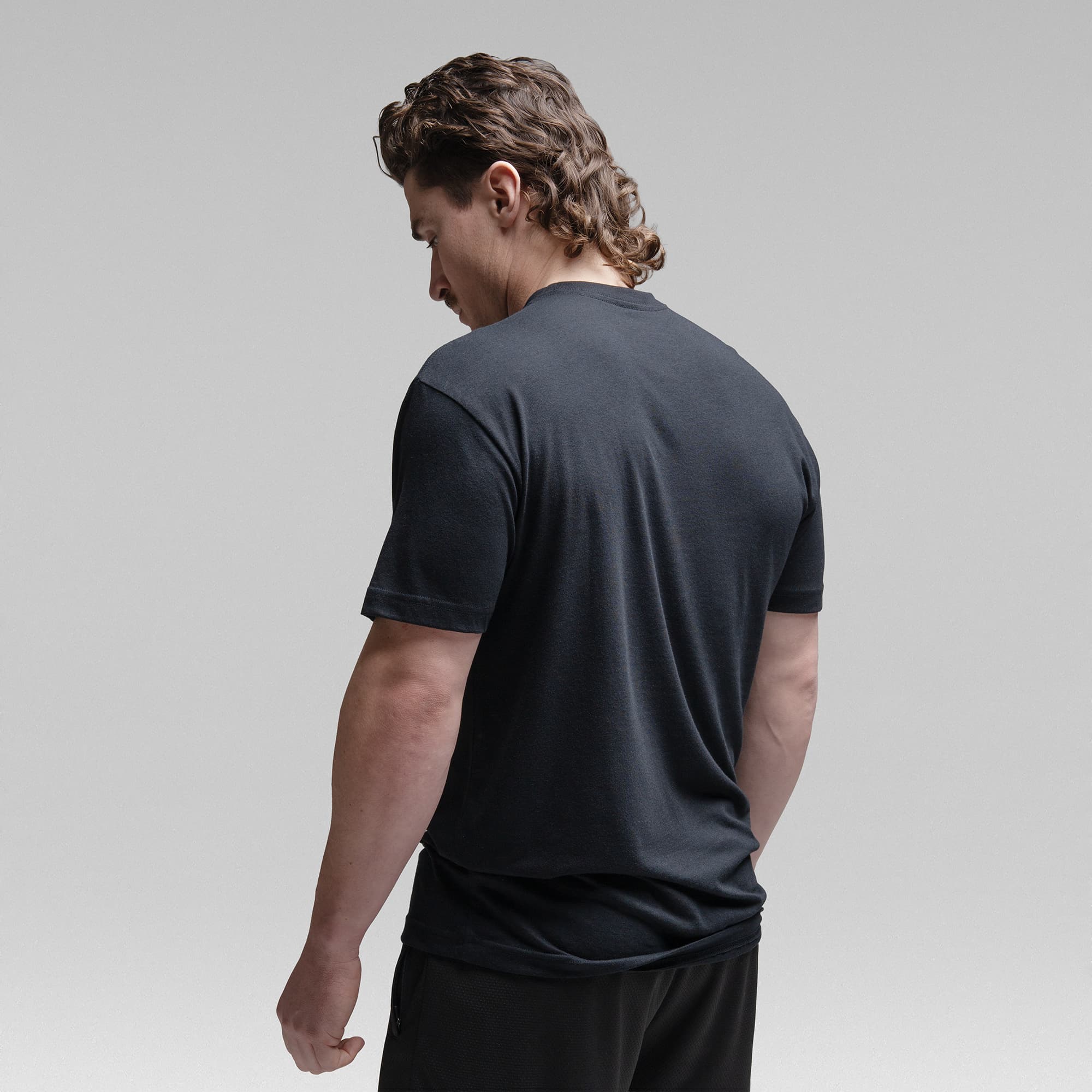 Active Tri-Blend Basic Tee - Black/Black - Image 5