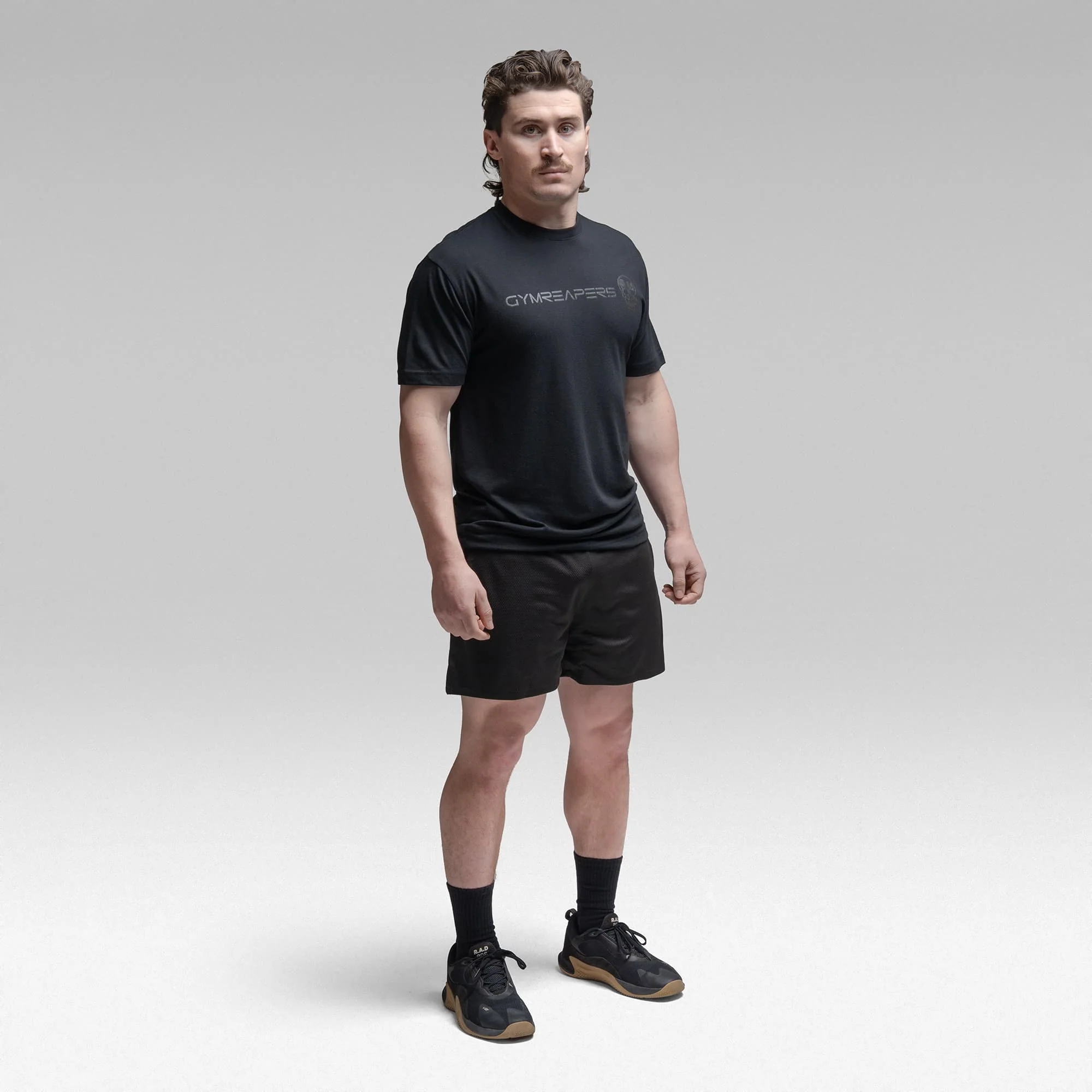 Active Tri-Blend Basic Tee - Black/Black - Image 7