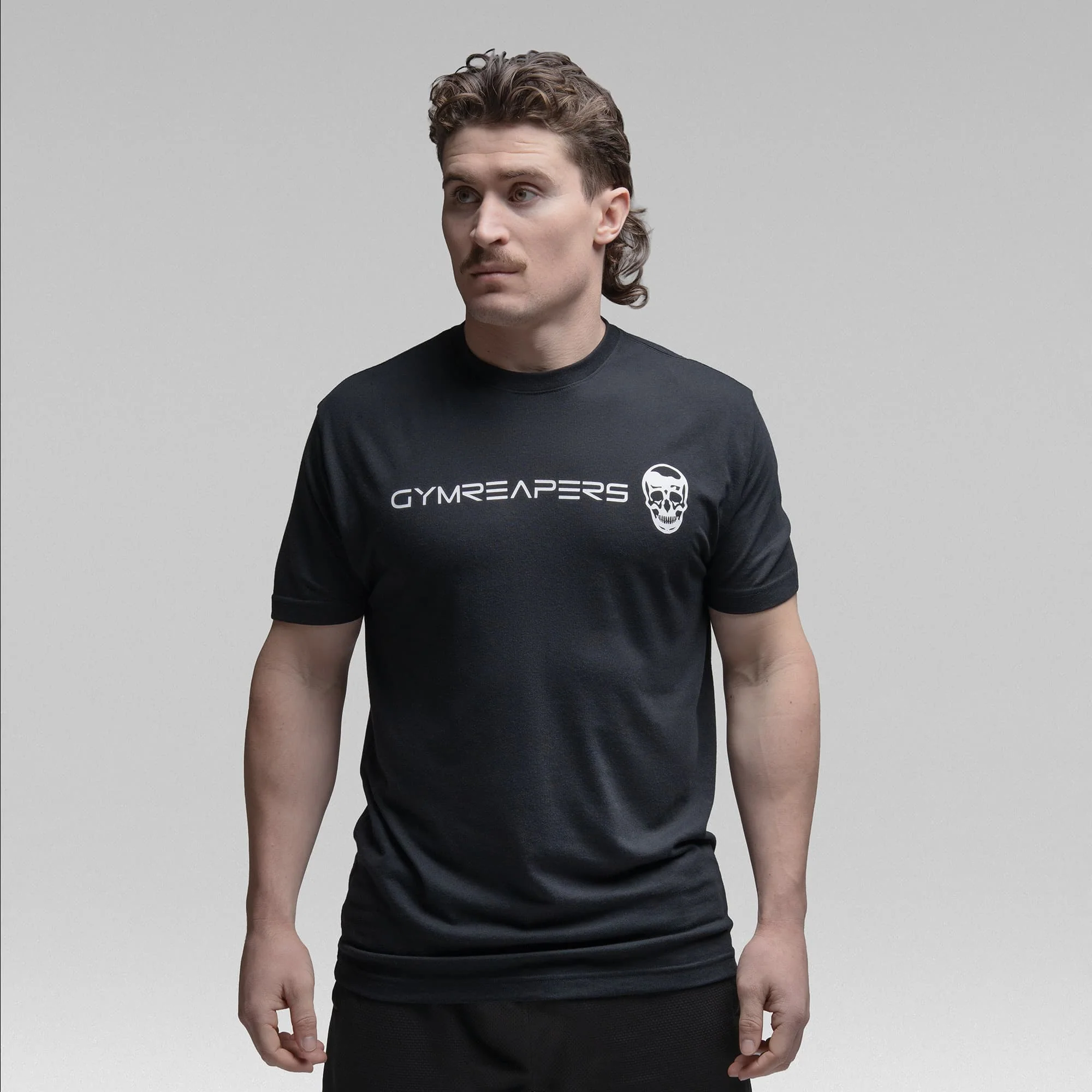 Active Tri-Blend Basic Tee - Black/White - Image 4