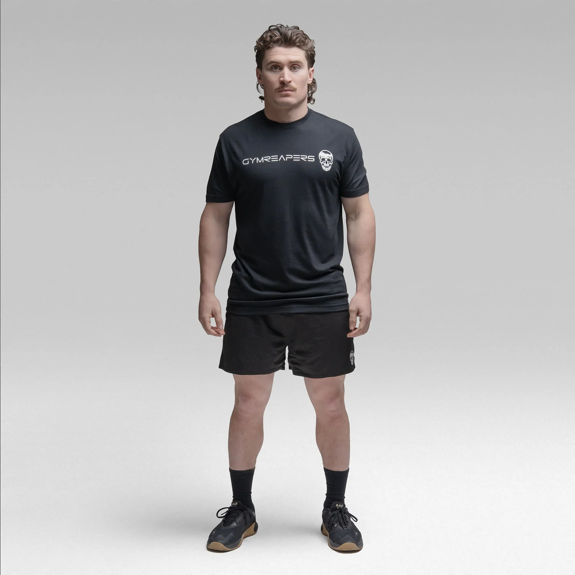 Active Tri-Blend Basic Tee - Black/White - Image 7