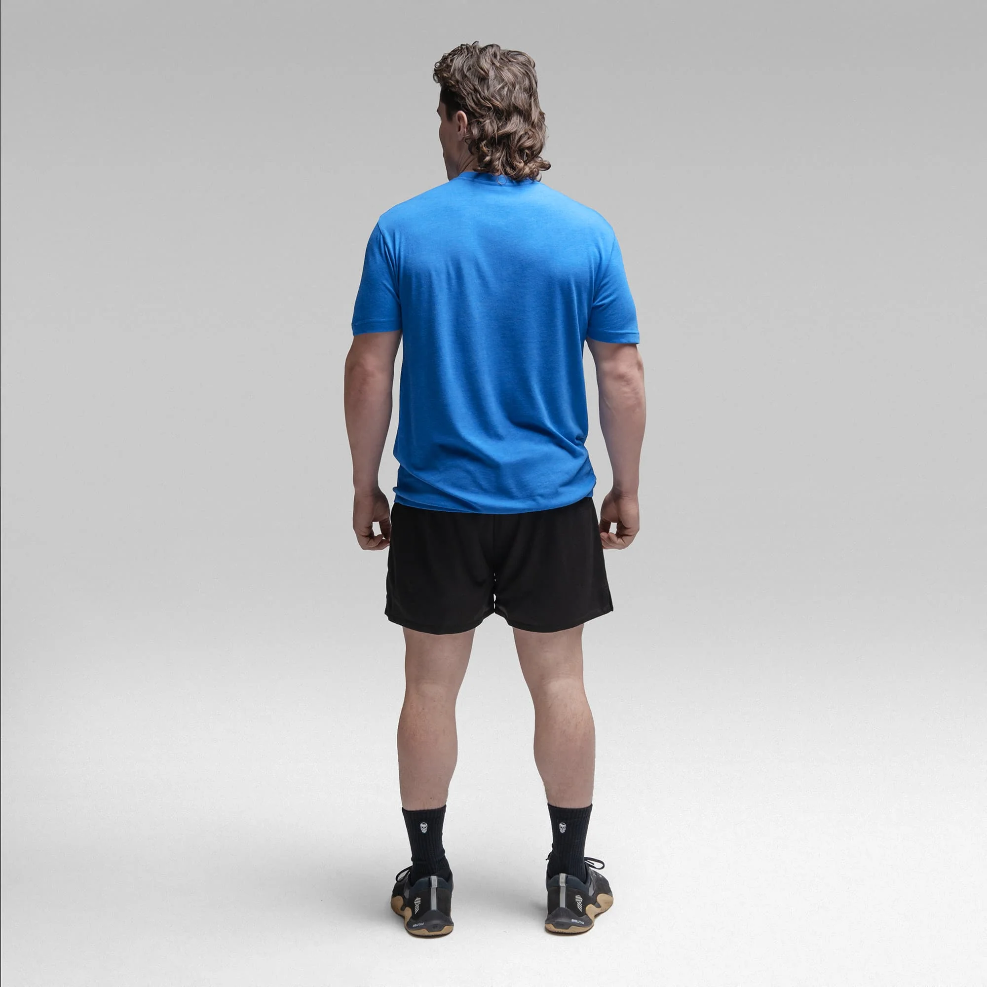 Active Tri-Blend Basic Tee - Electric Blue/White - Image 6