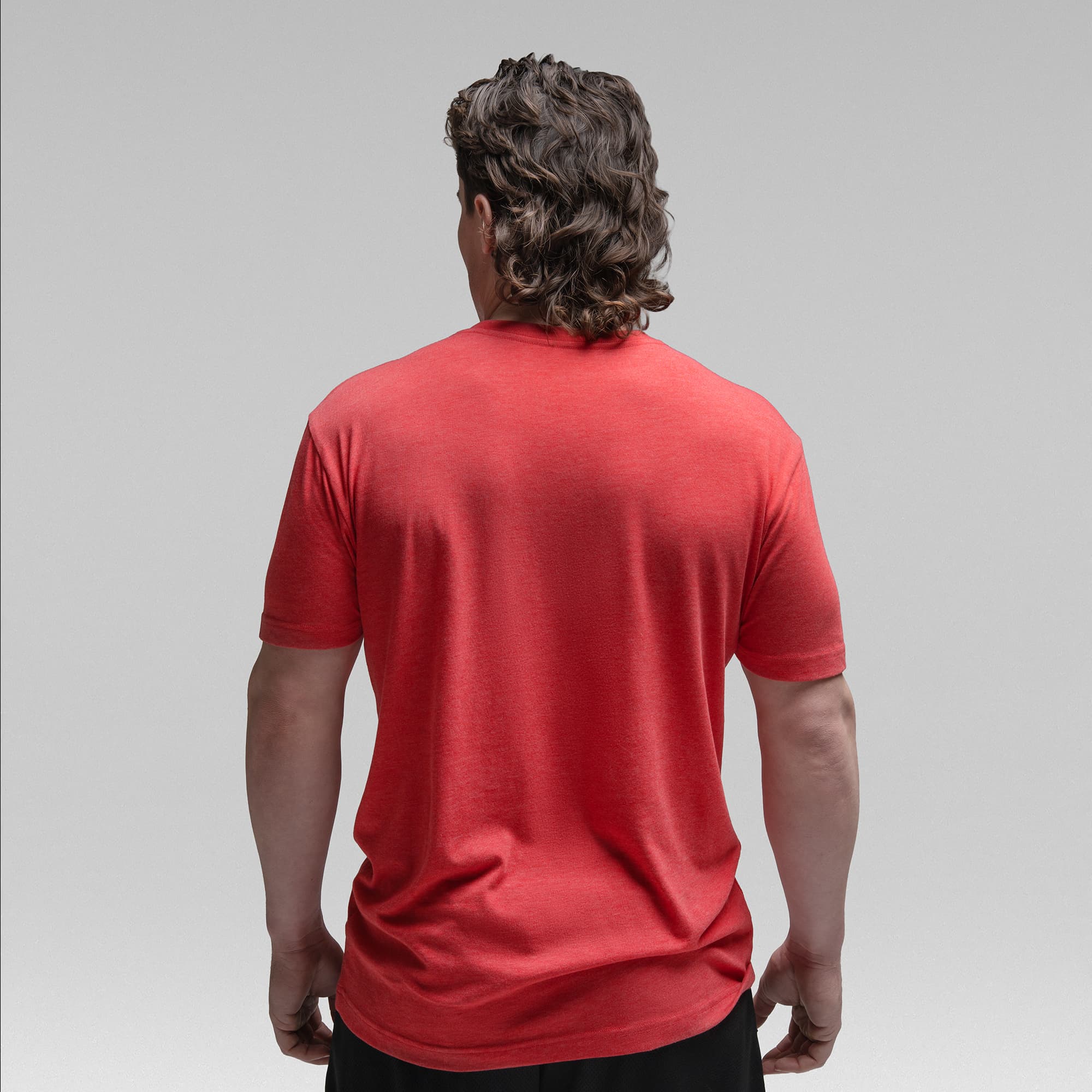Active Tri-Blend Basic Tee - Red/White - Image 5