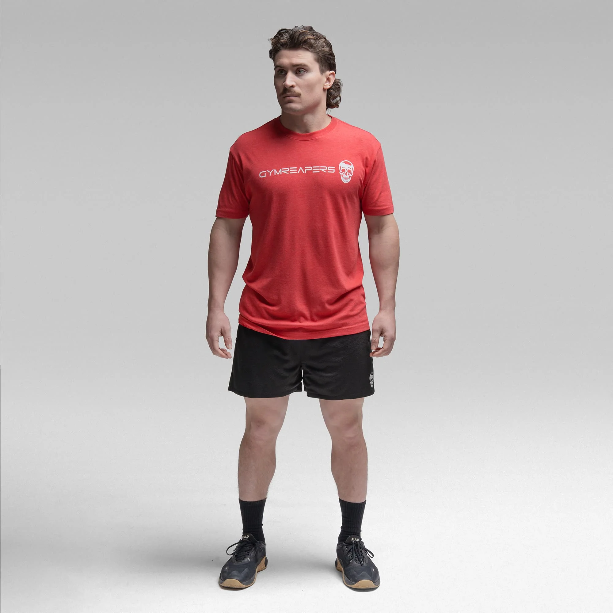 Active Tri-Blend Basic Tee - Red/White - Image 7