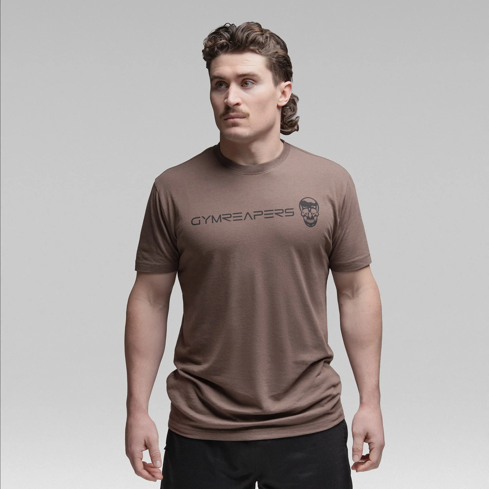 Active Tri-Blend Basic Tee - Toffee/Black - Image 4