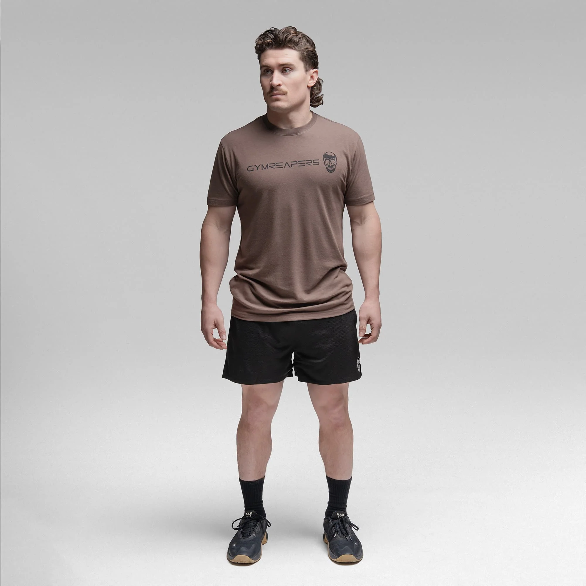 Active Tri-Blend Basic Tee - Toffee/Black - Image 7