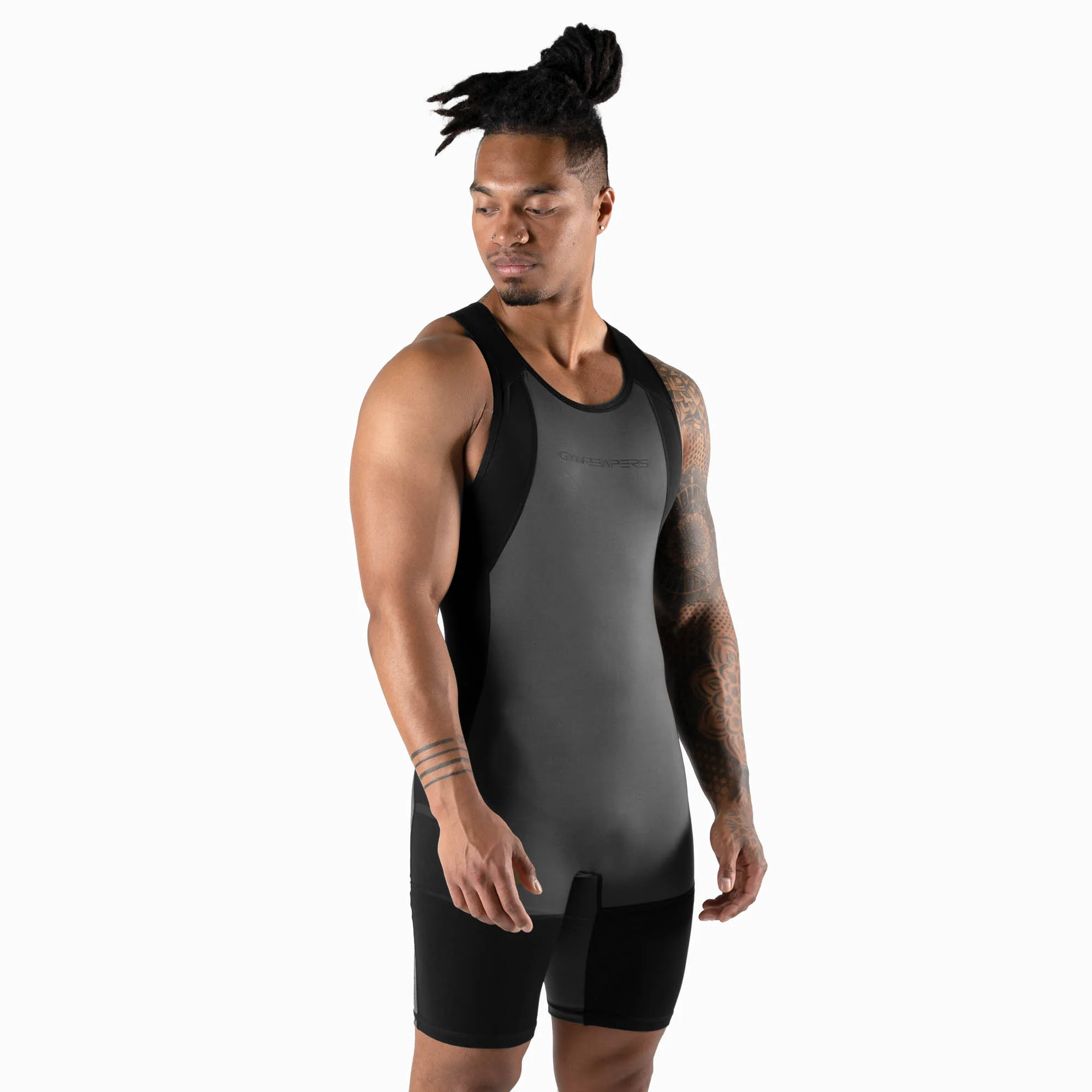 Apex Weightlifting Singlet - Gray - Image 3