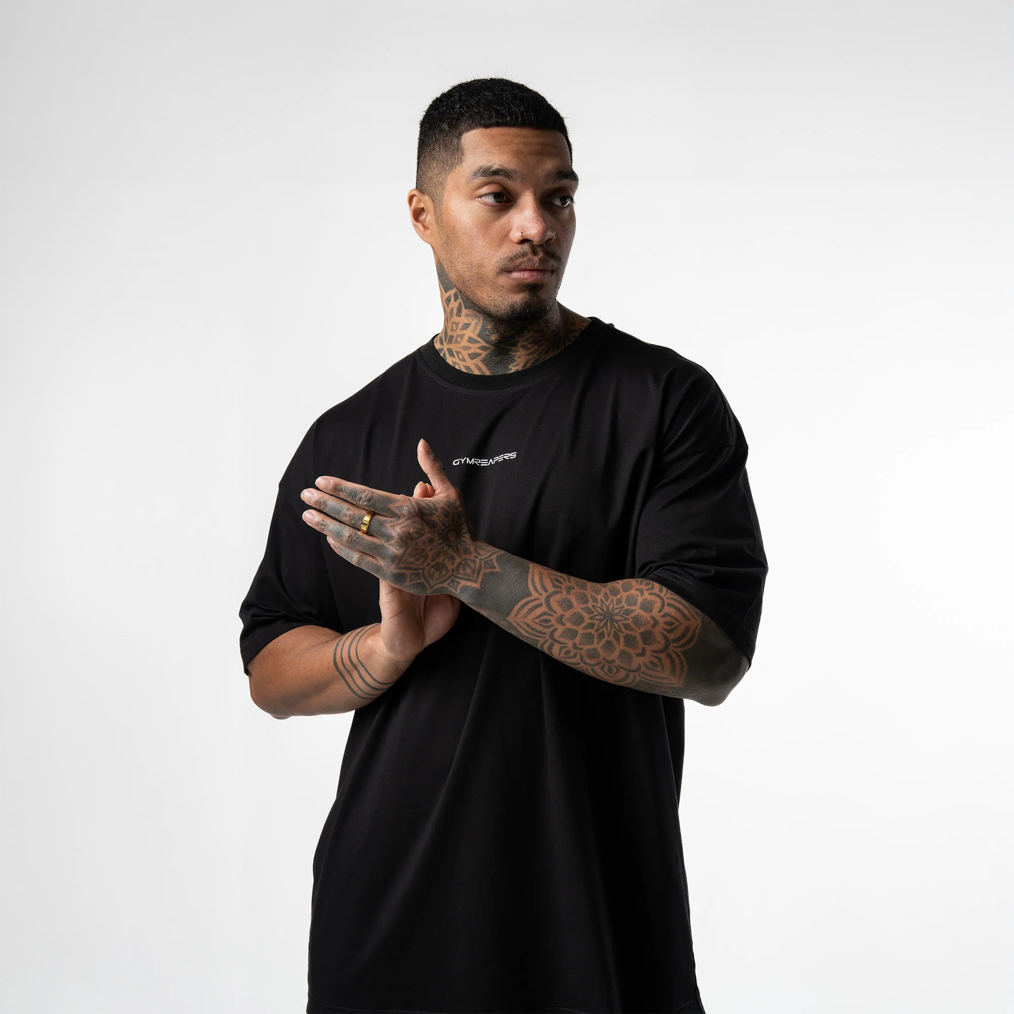 Axis Box Tee - Black/White - Image 4