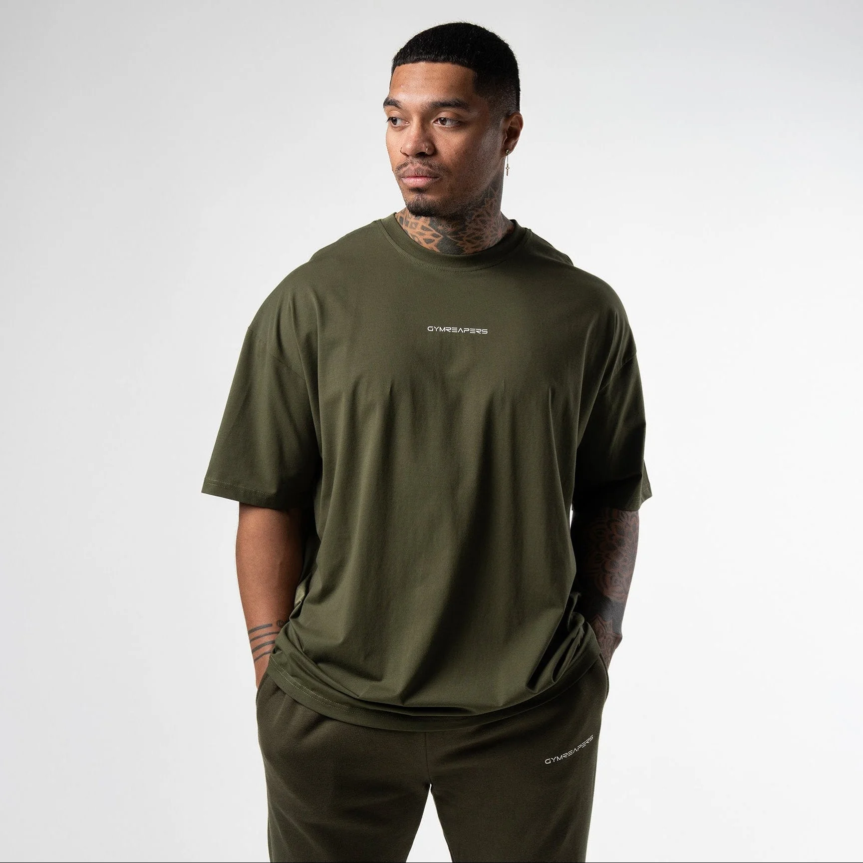 Axis Box Tee - OD Green - Image 4