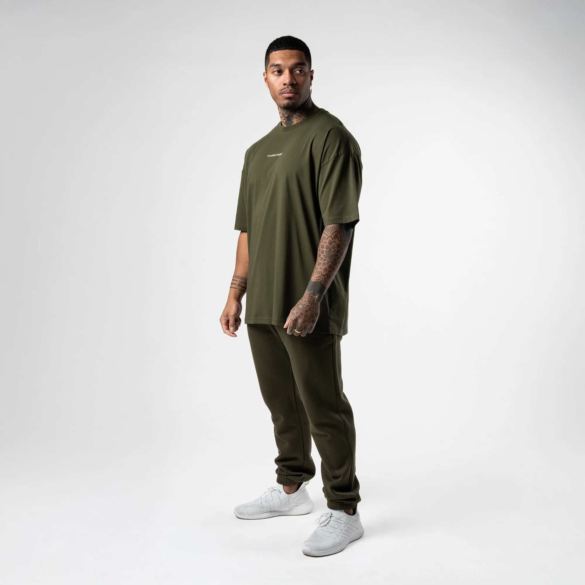 Axis Box Tee - OD Green - Image 6