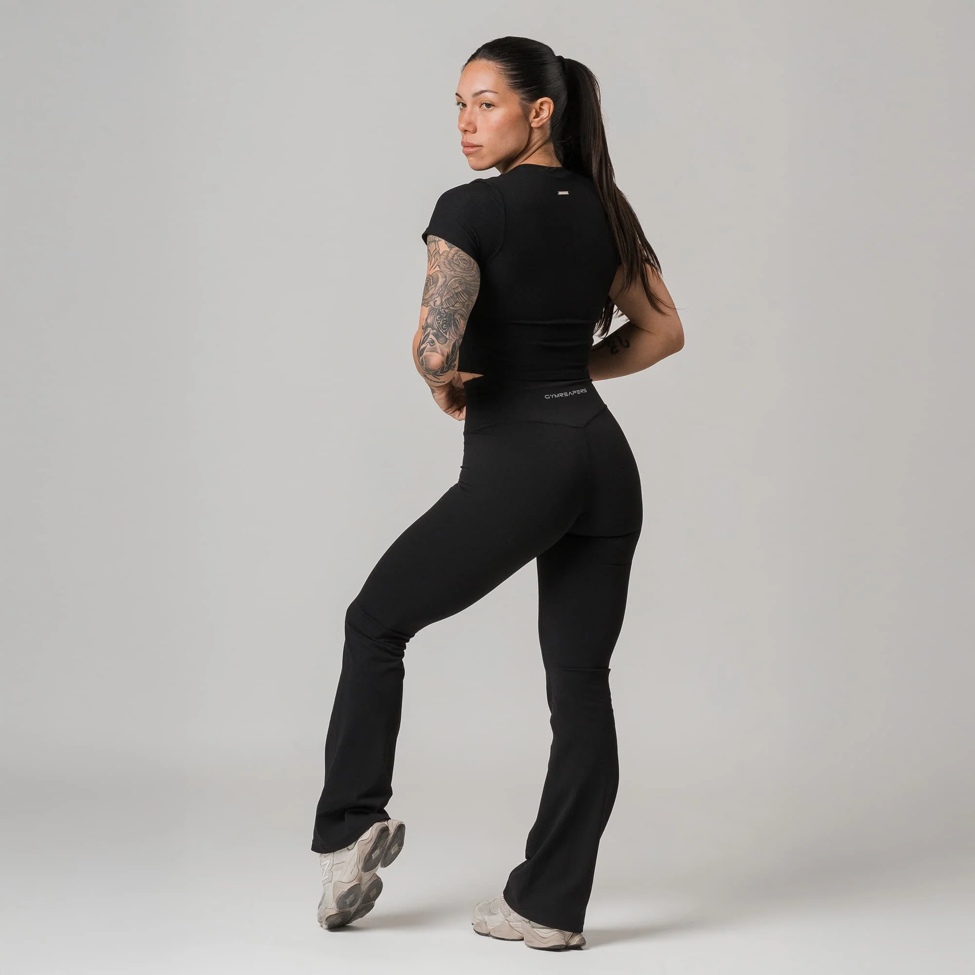 Axis Flare Leggings - Black - Image 4