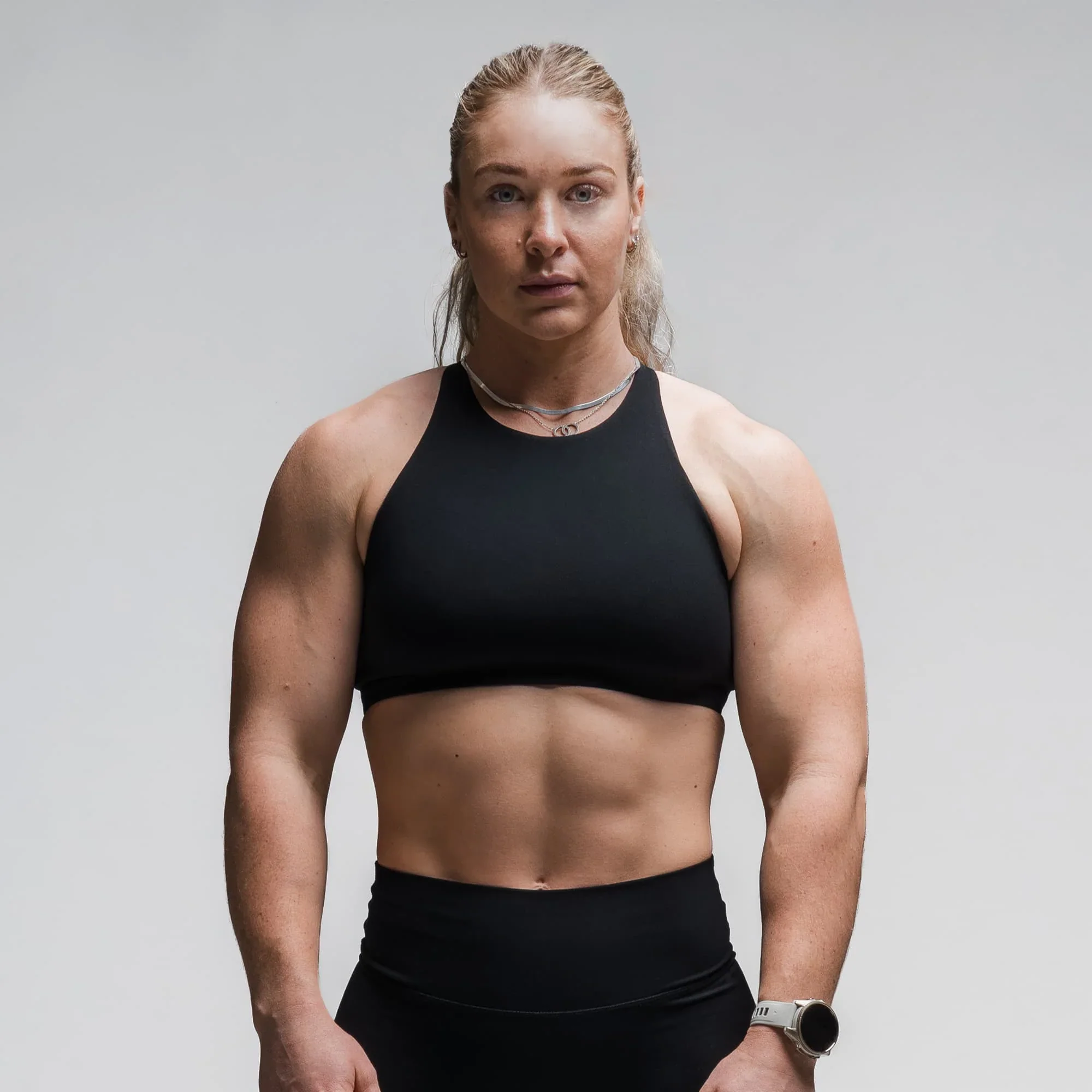 Axis High Neck Bra - Black