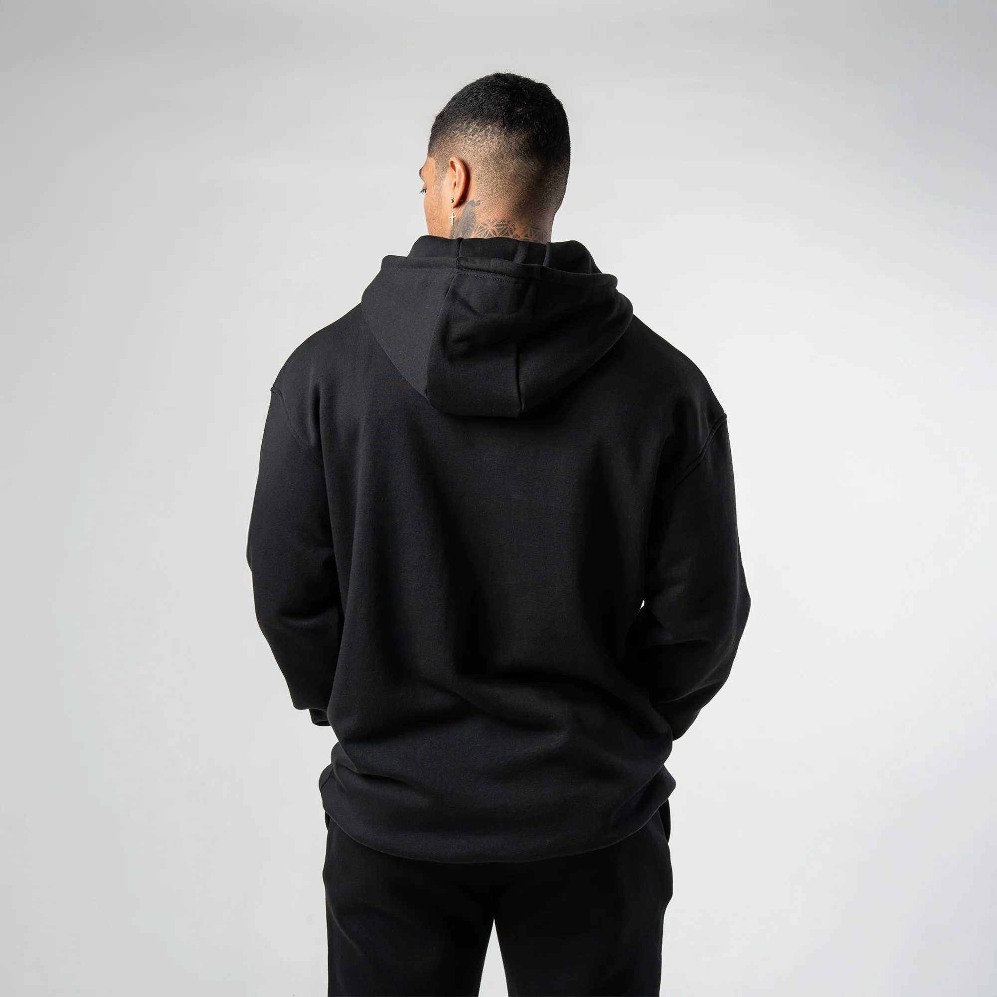 Axis Mockneck Hoodie - Black/White - Image 5