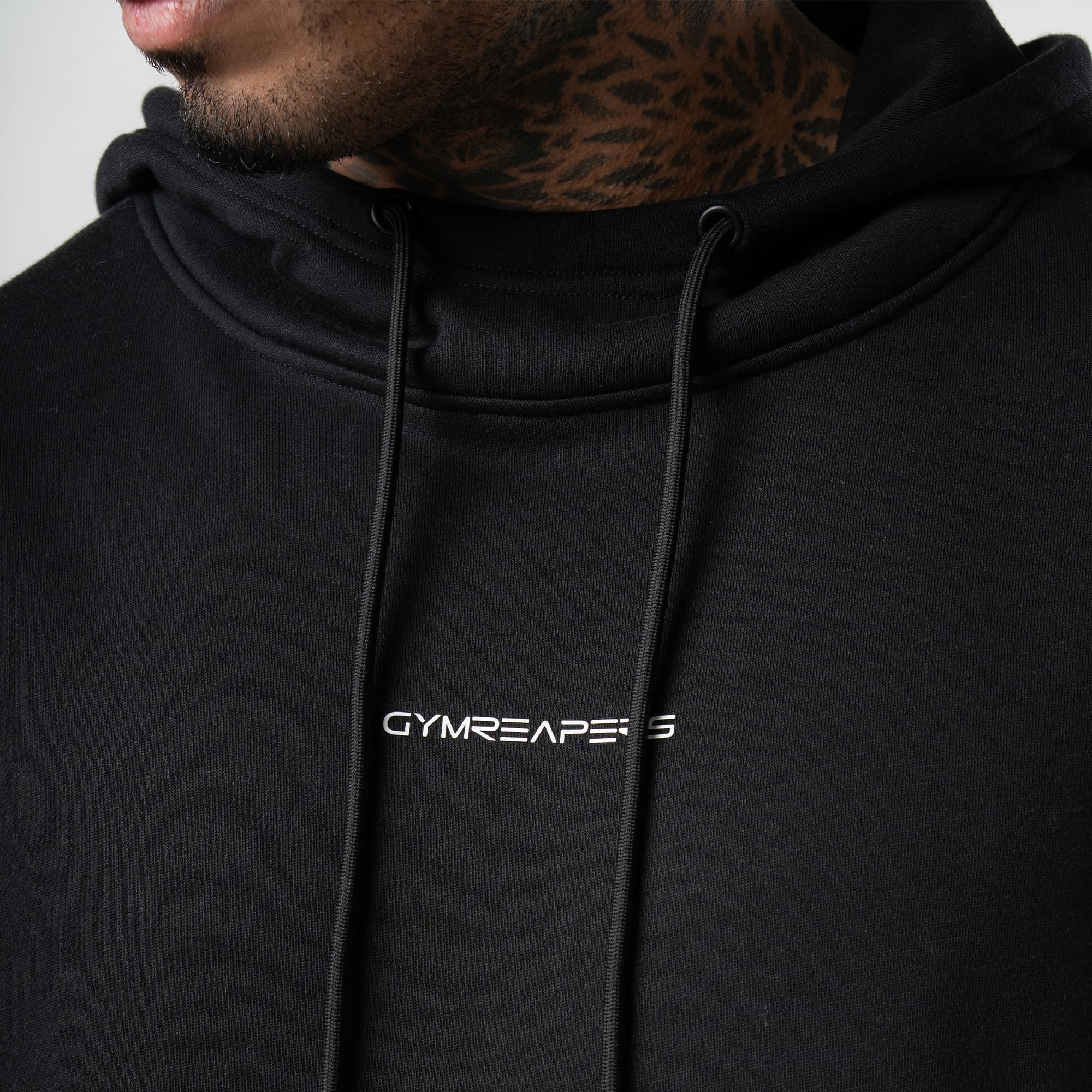 Axis Mockneck Hoodie - Black/White - Image 7