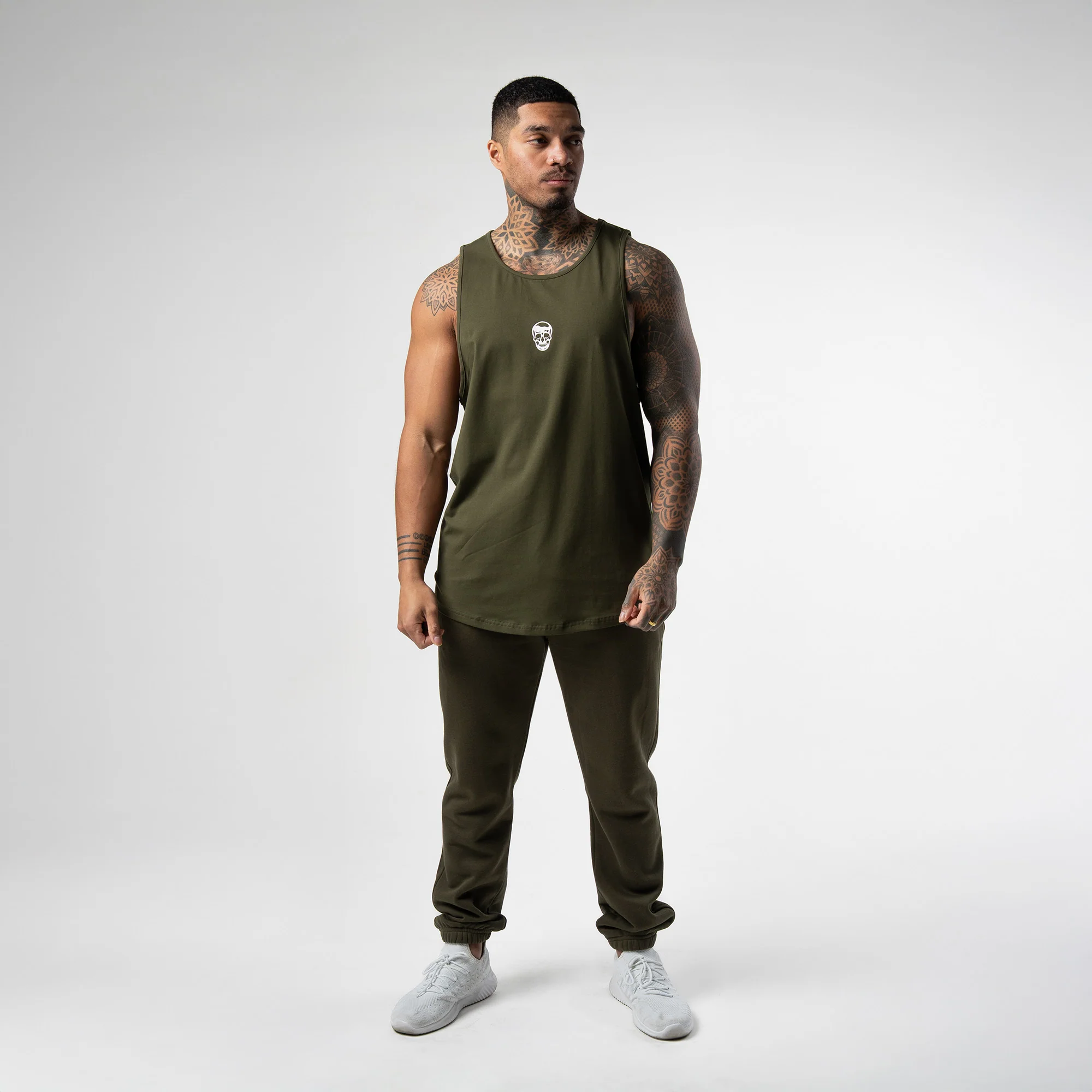 Axis Scoop Hem Tank - OD Green - Image 5
