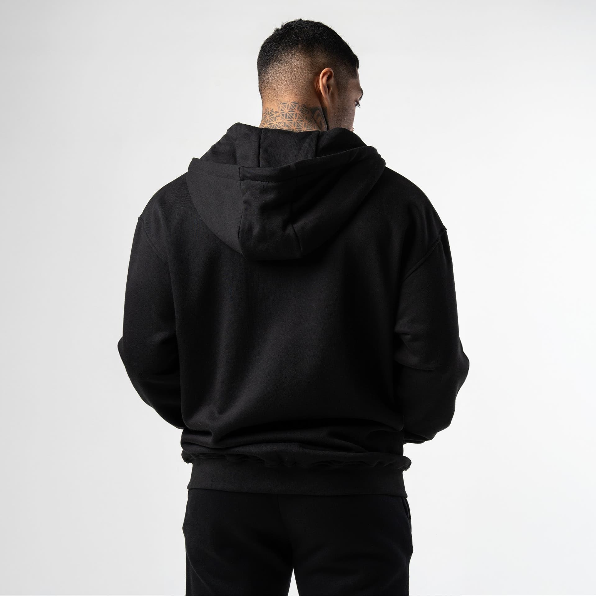 Axis Zip-Up Hoodie - Black/White - Image 4