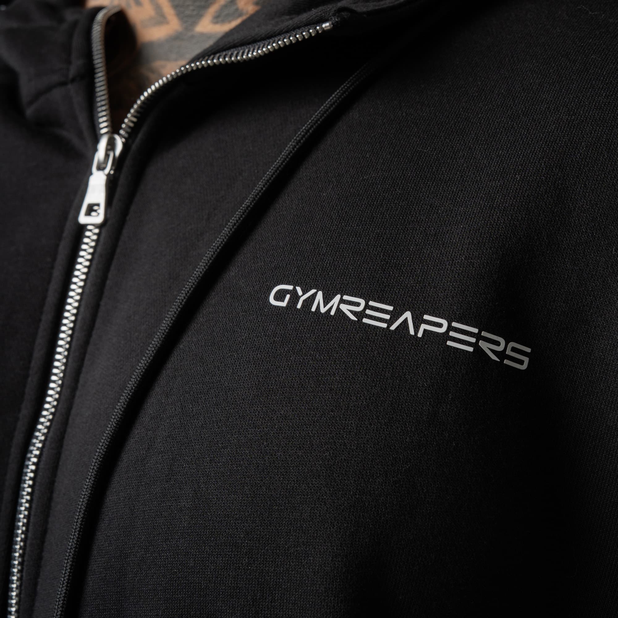Axis Zip-Up Hoodie - Black/White - Image 5