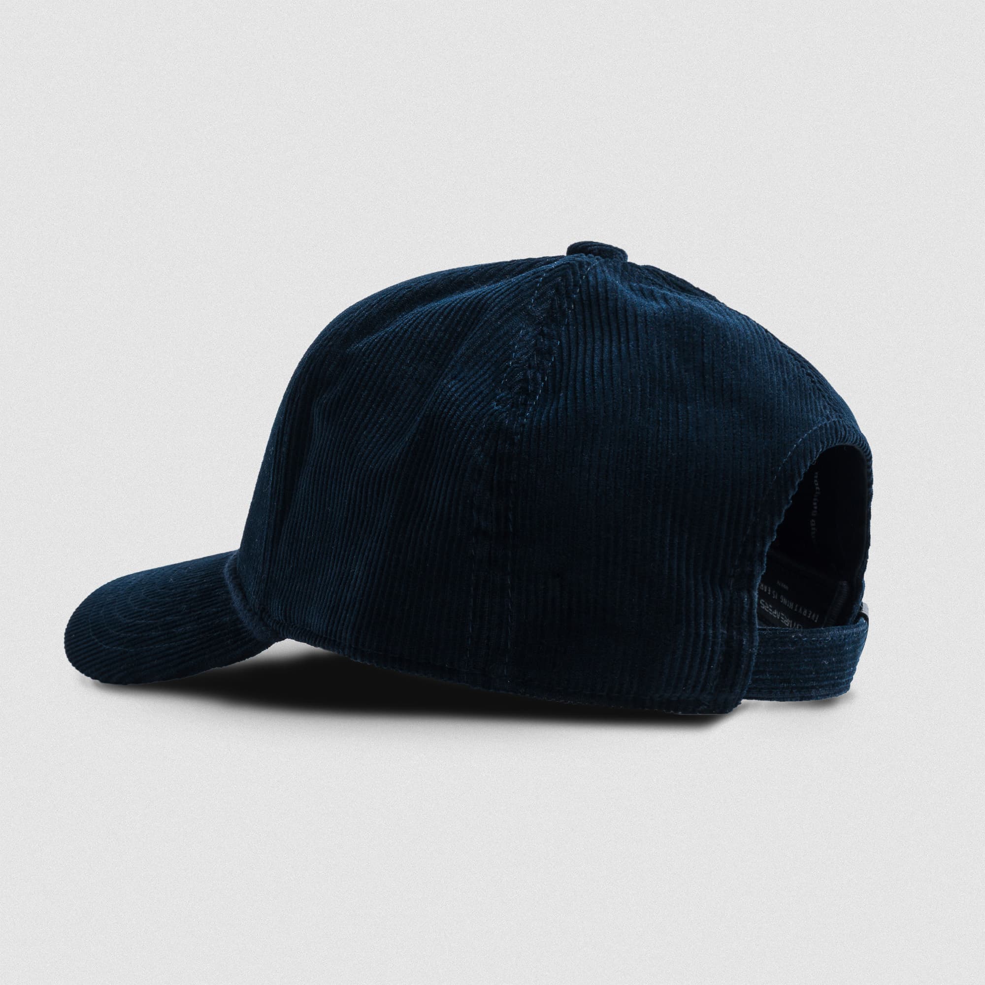 Corduroy 5-Panel Skull Hat - Navy/Cream - Image 2