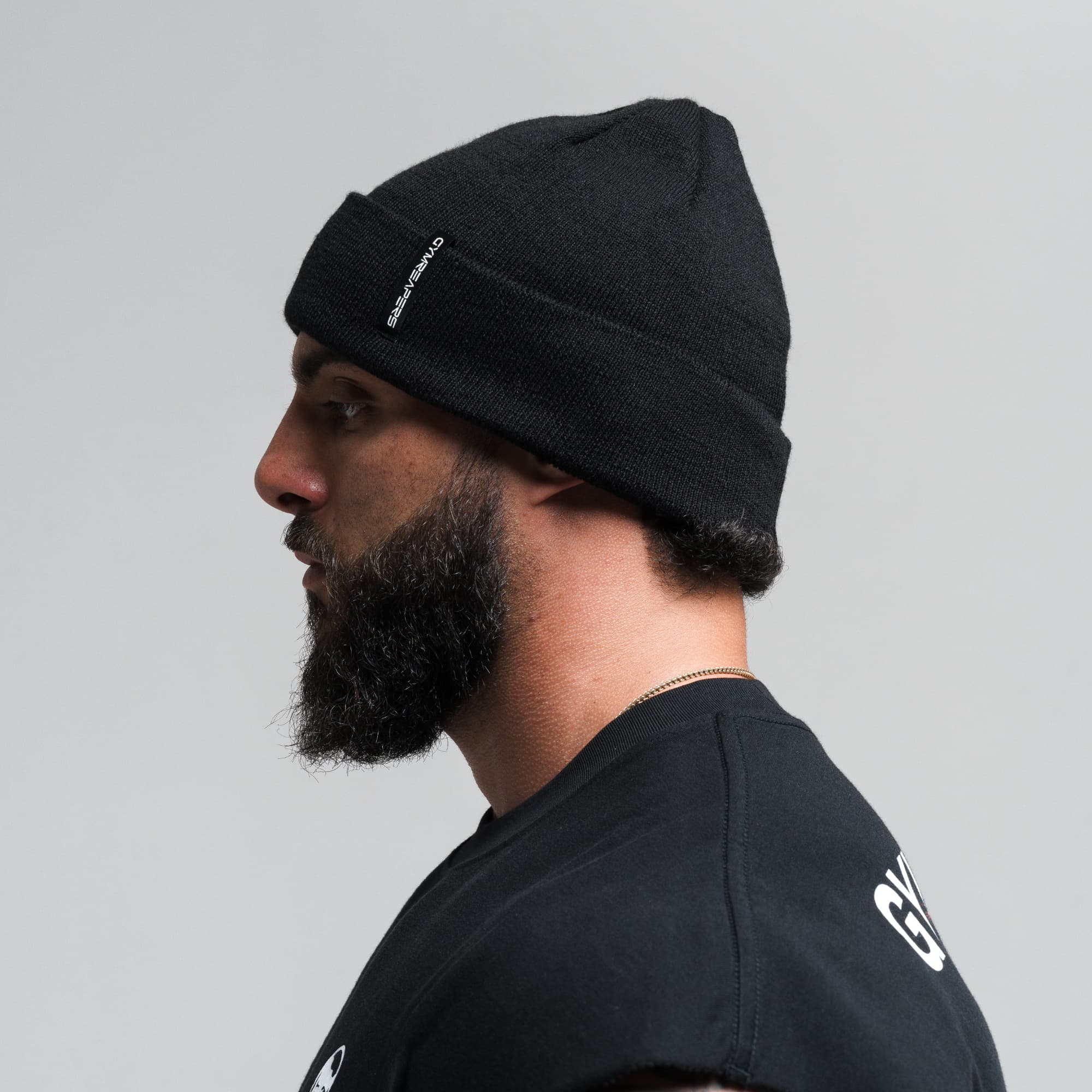 Core Knit Cuff Beanie - Black - Image 3