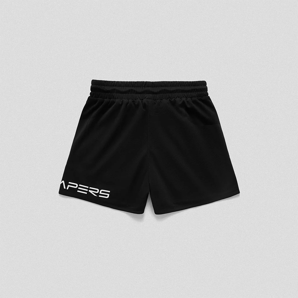 Core Mesh Training Shorts - Black/White - Image 2