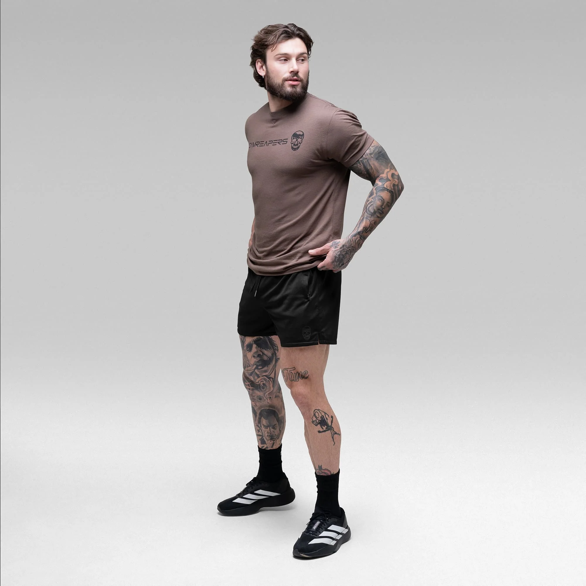 Core Skull Mesh Training Shorts - Black/Black - Image 4