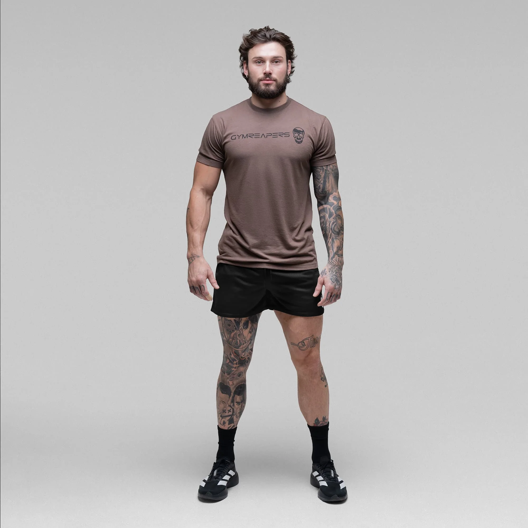 Core Skull Mesh Training Shorts - Black/White - Image 4