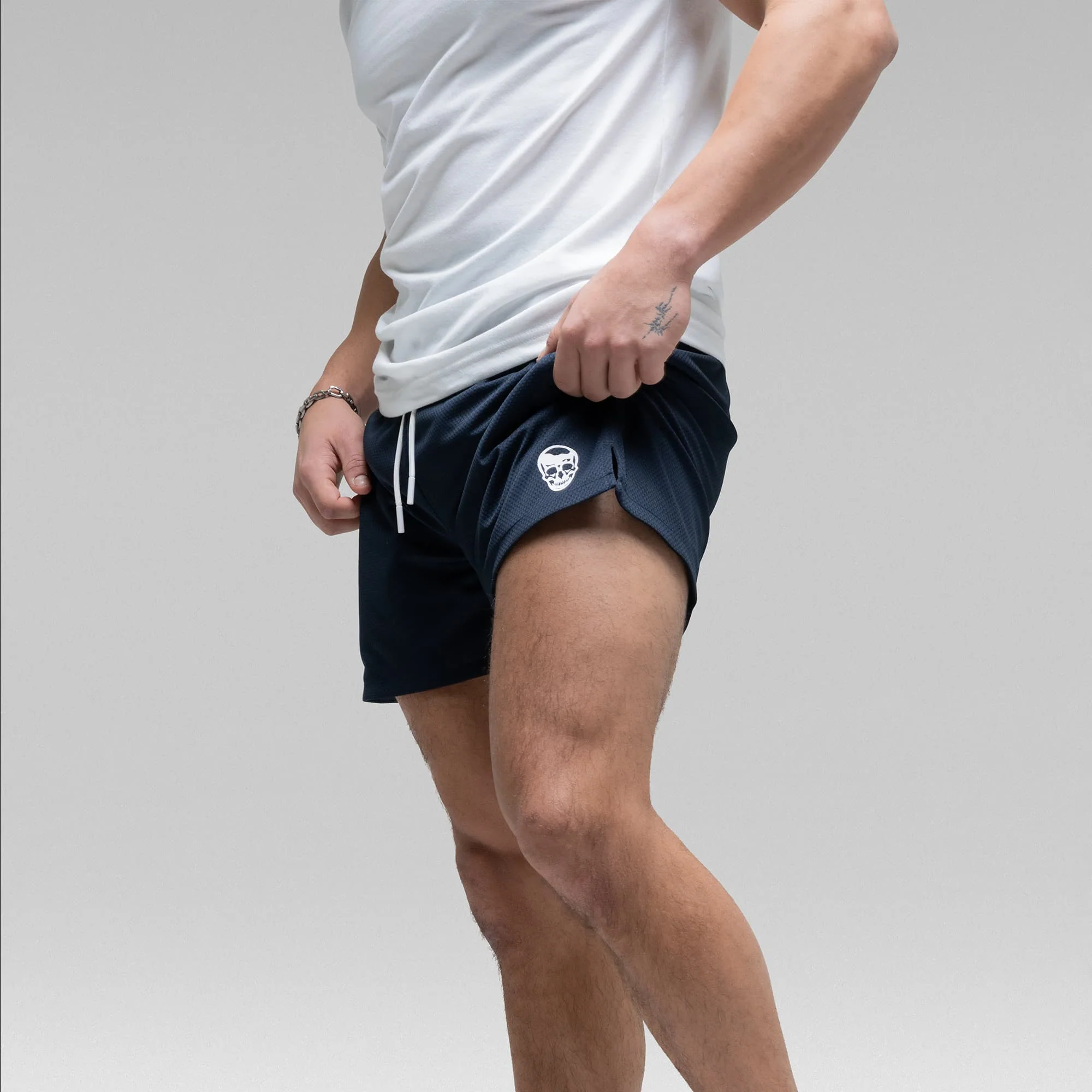 Core Skull Mesh Training Shorts - Navy - Image 4