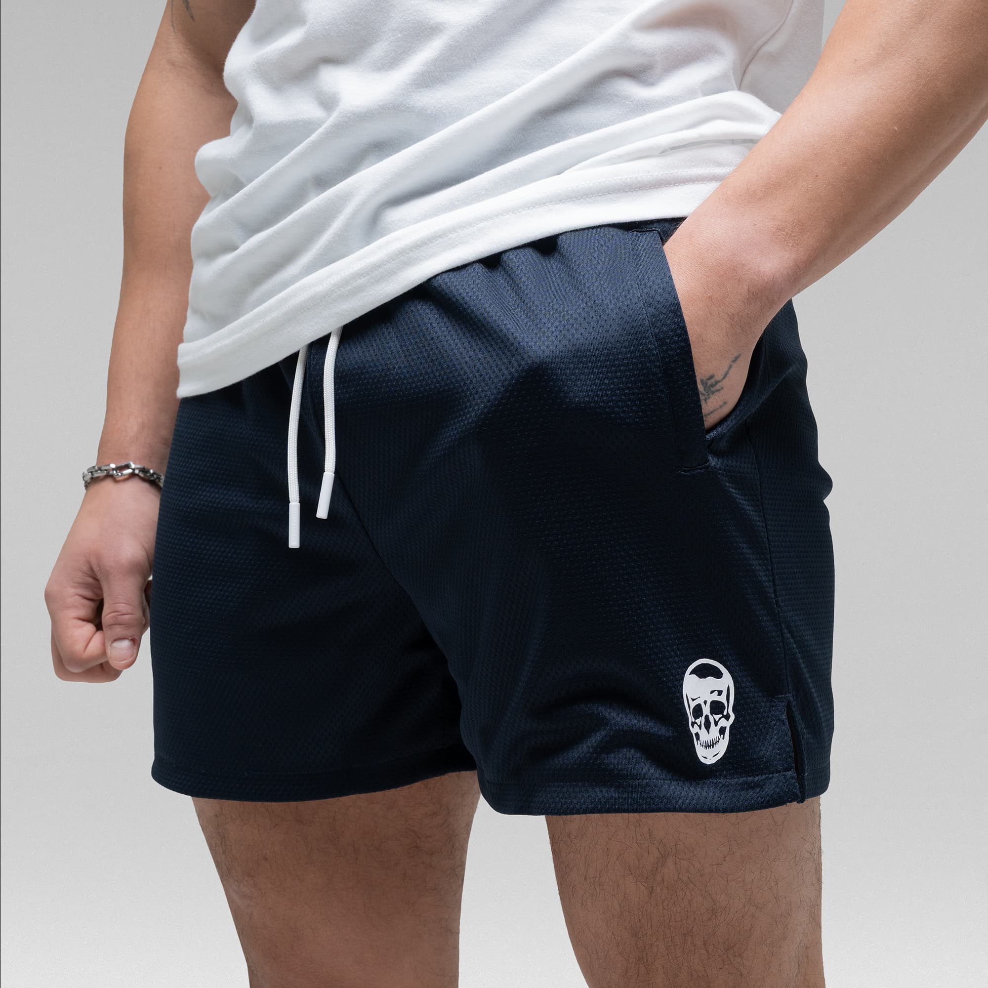 Core Skull Mesh Training Shorts - Navy - Image 6