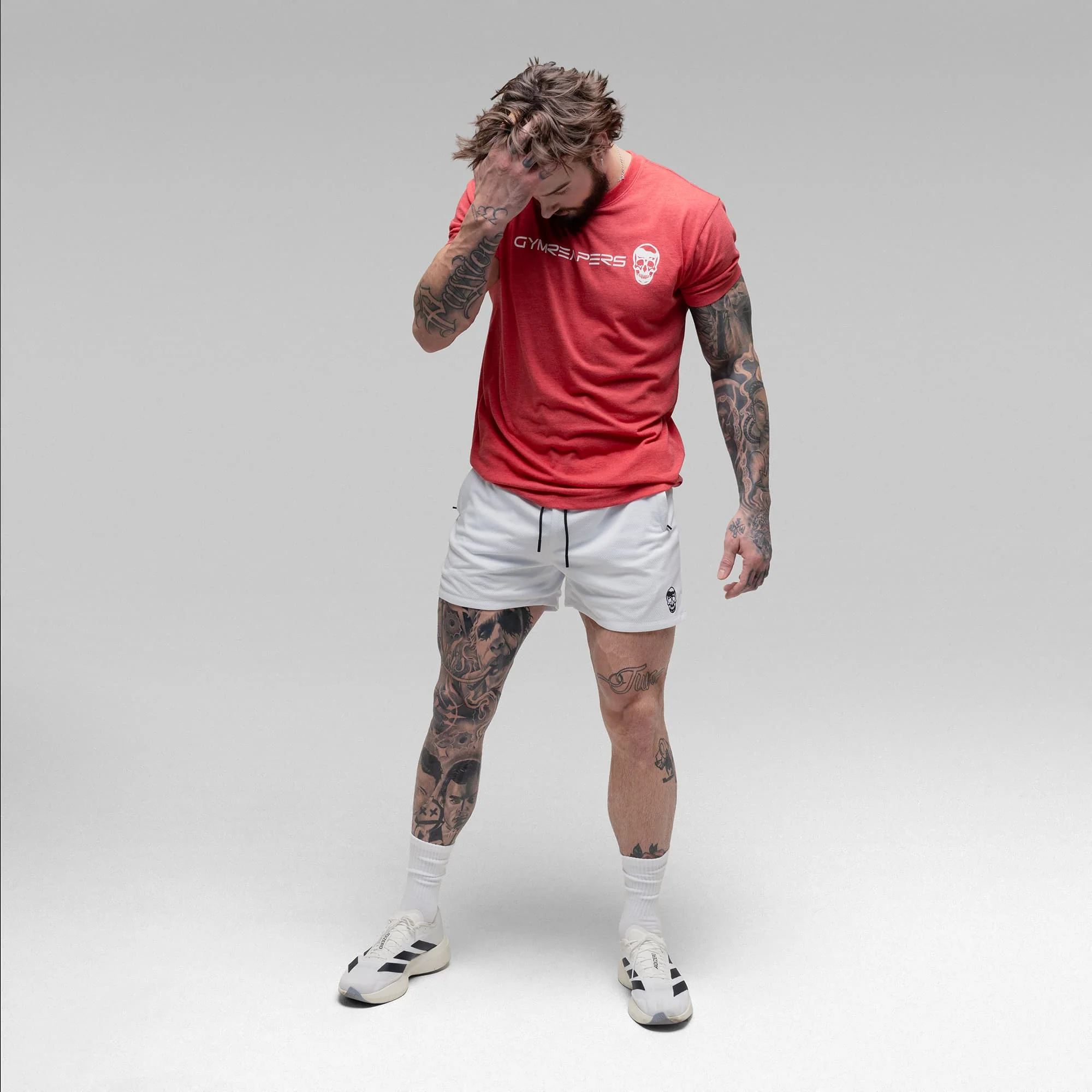 Core Skull Mesh Training Shorts - White - Image 4