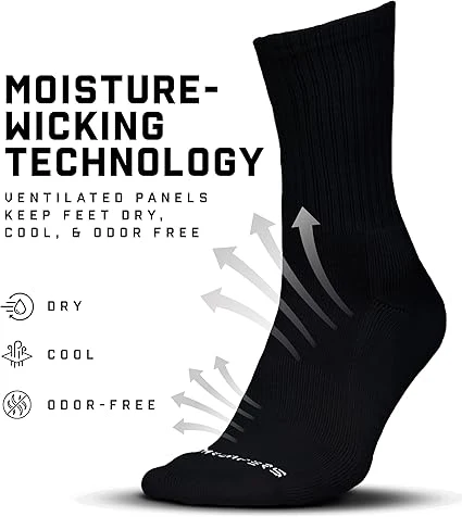 Crew Socks - Black - Image 4