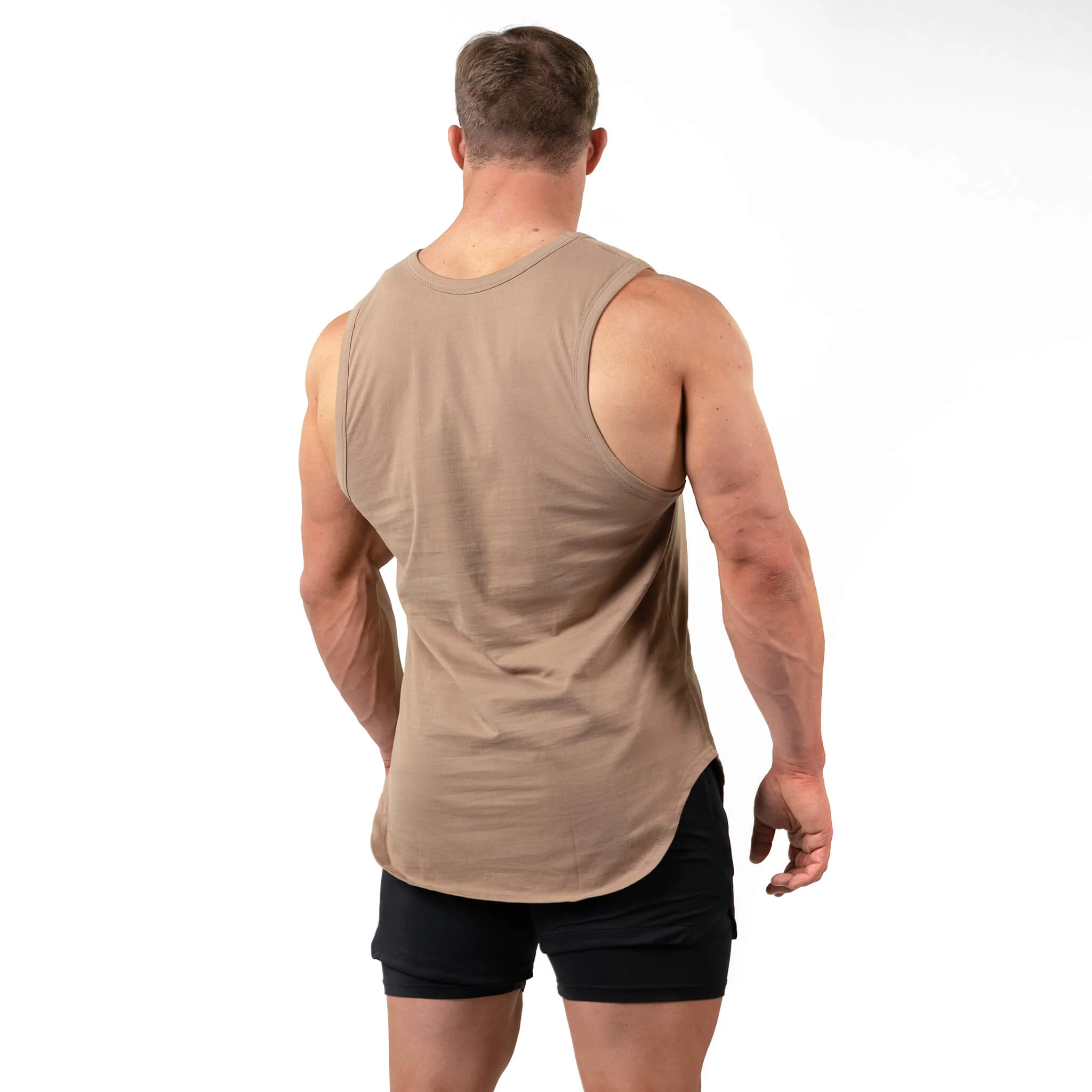 Icon Cut Off Tank - Tan - Image 2