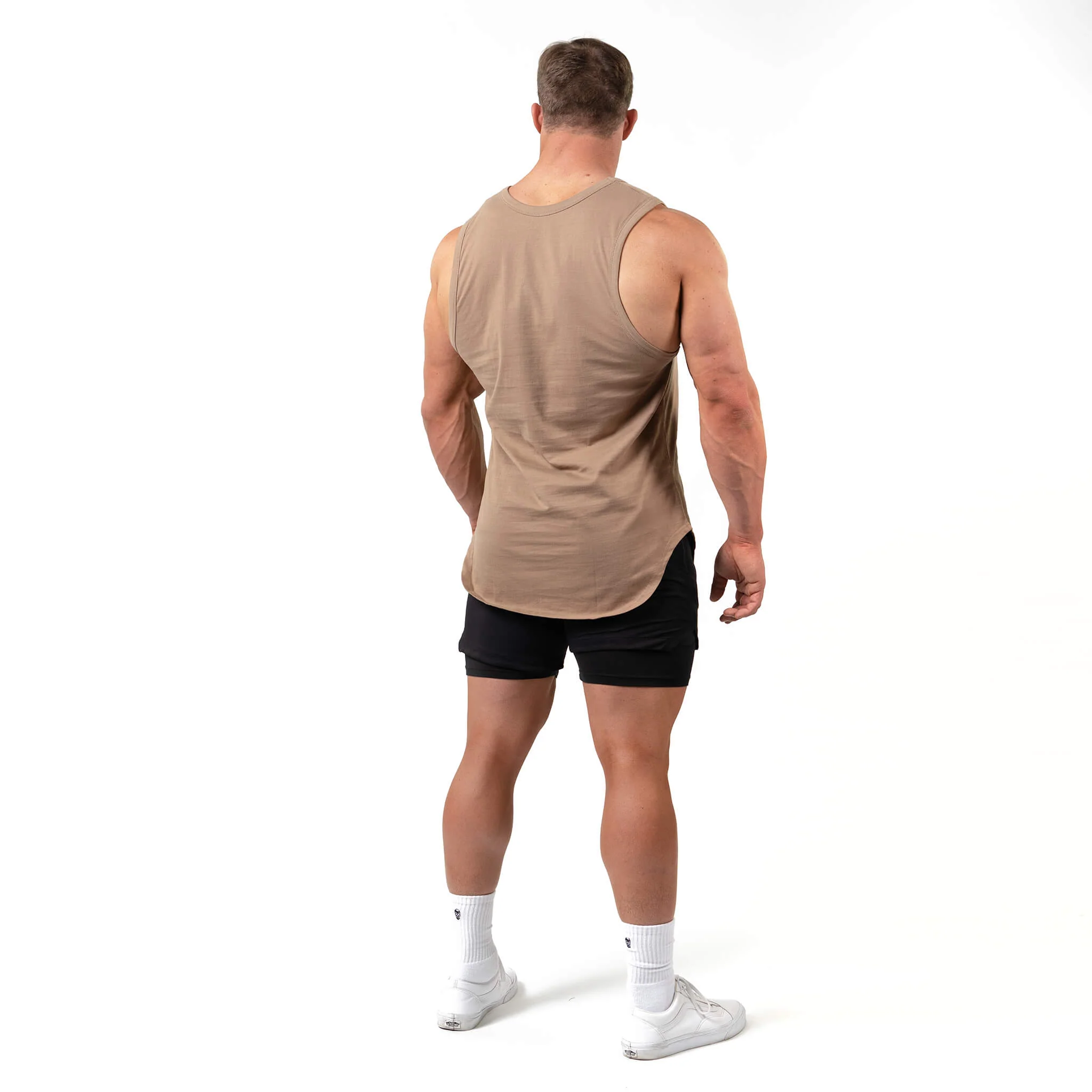 Icon Cut Off Tank - Tan - Image 4