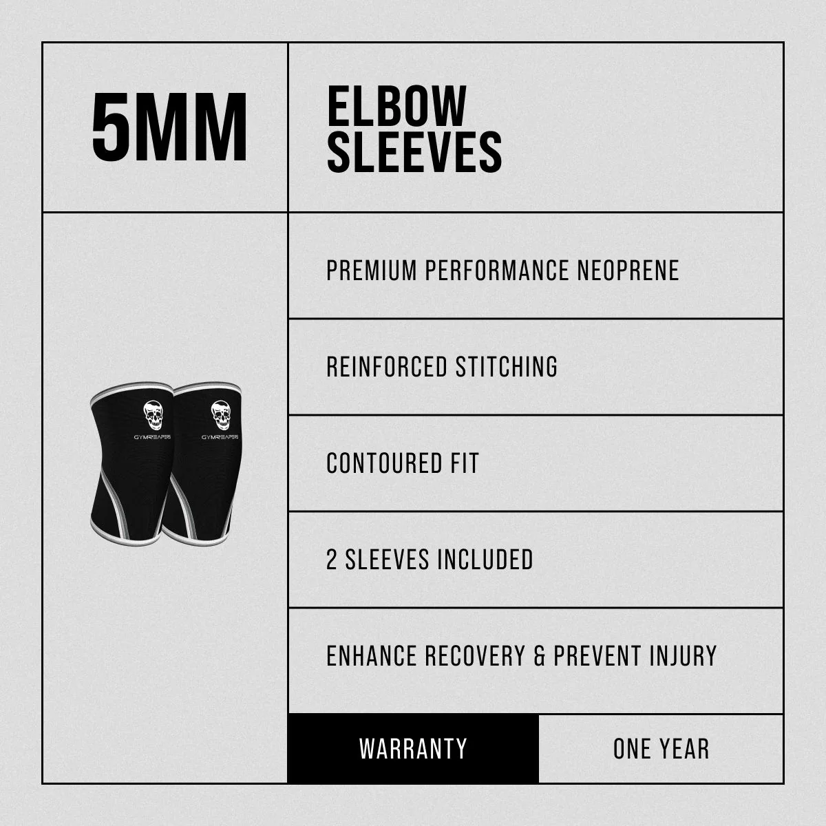 5MM Elbow Sleeves - Red - Image 3