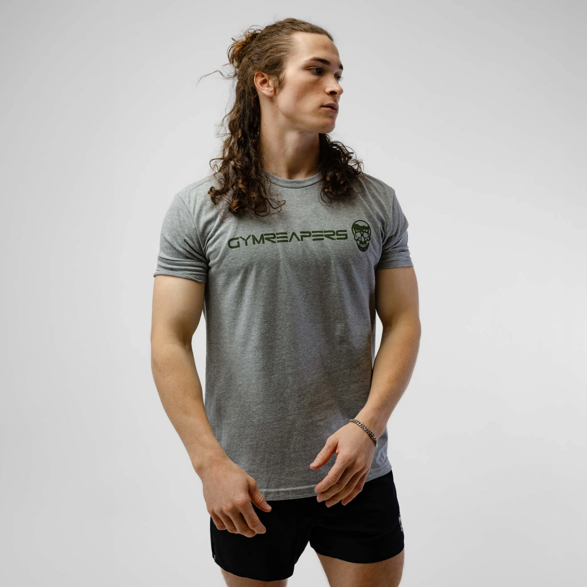 Basic Shirt - Gray/Ranger Green - Image 5
