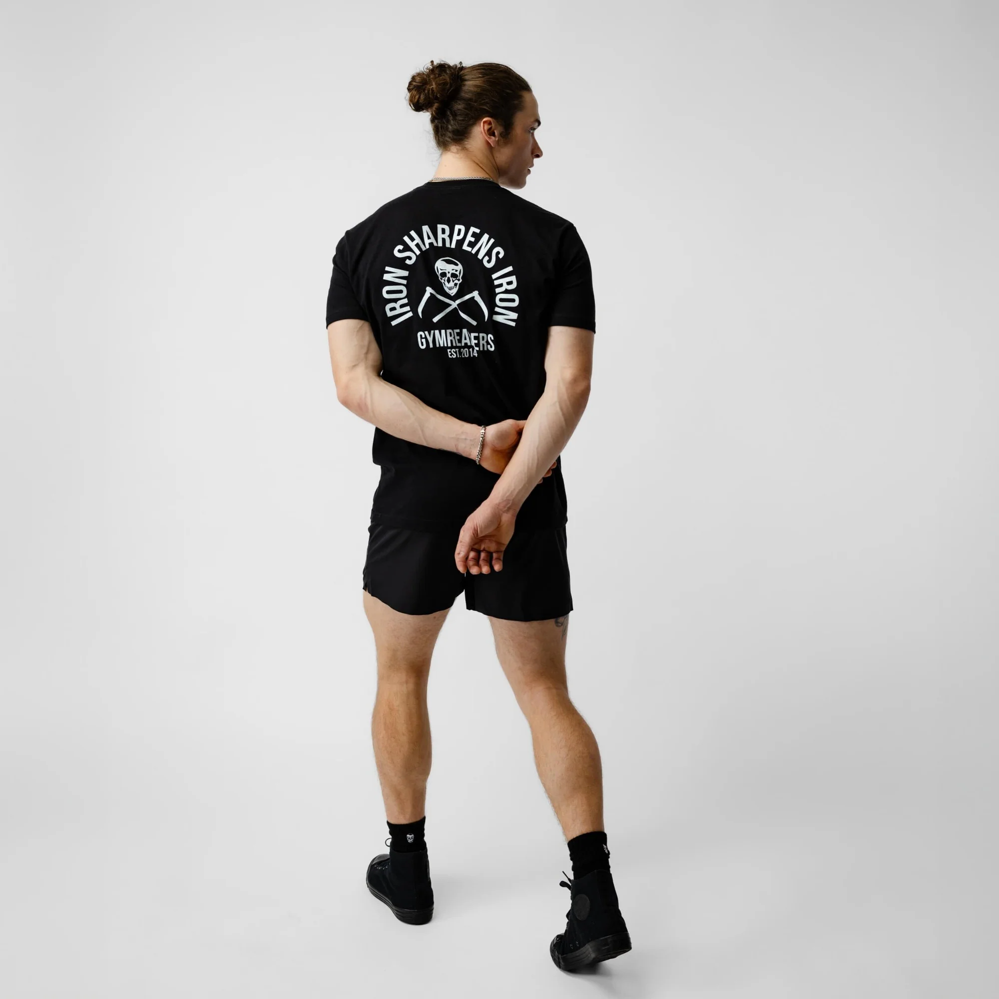 Gymreapers Iron Tee - Black/White - Image 4