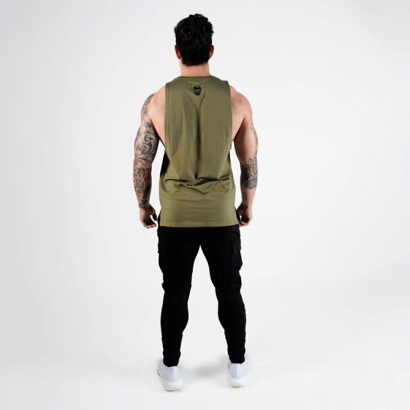 Gymreapers Muscle Tank - OD Green - Image 2