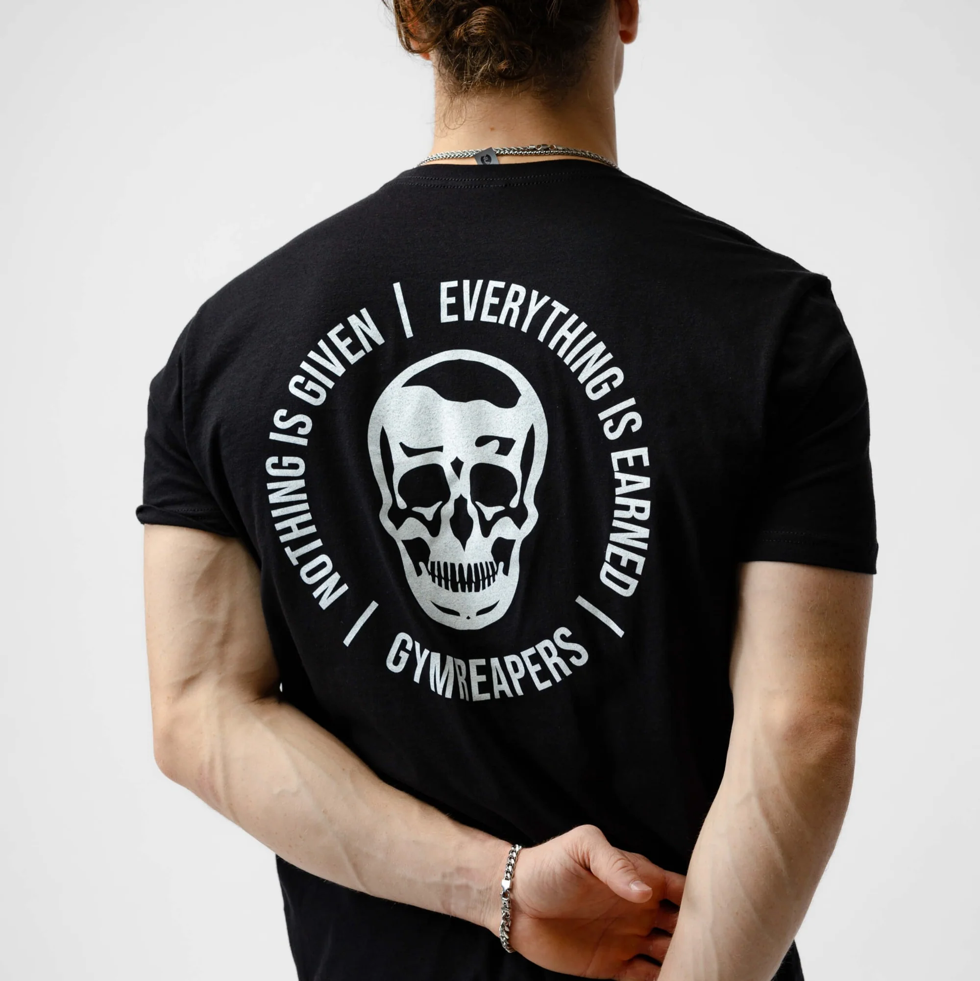 Gymreapers Stamp Tee - Black/White - Image 4