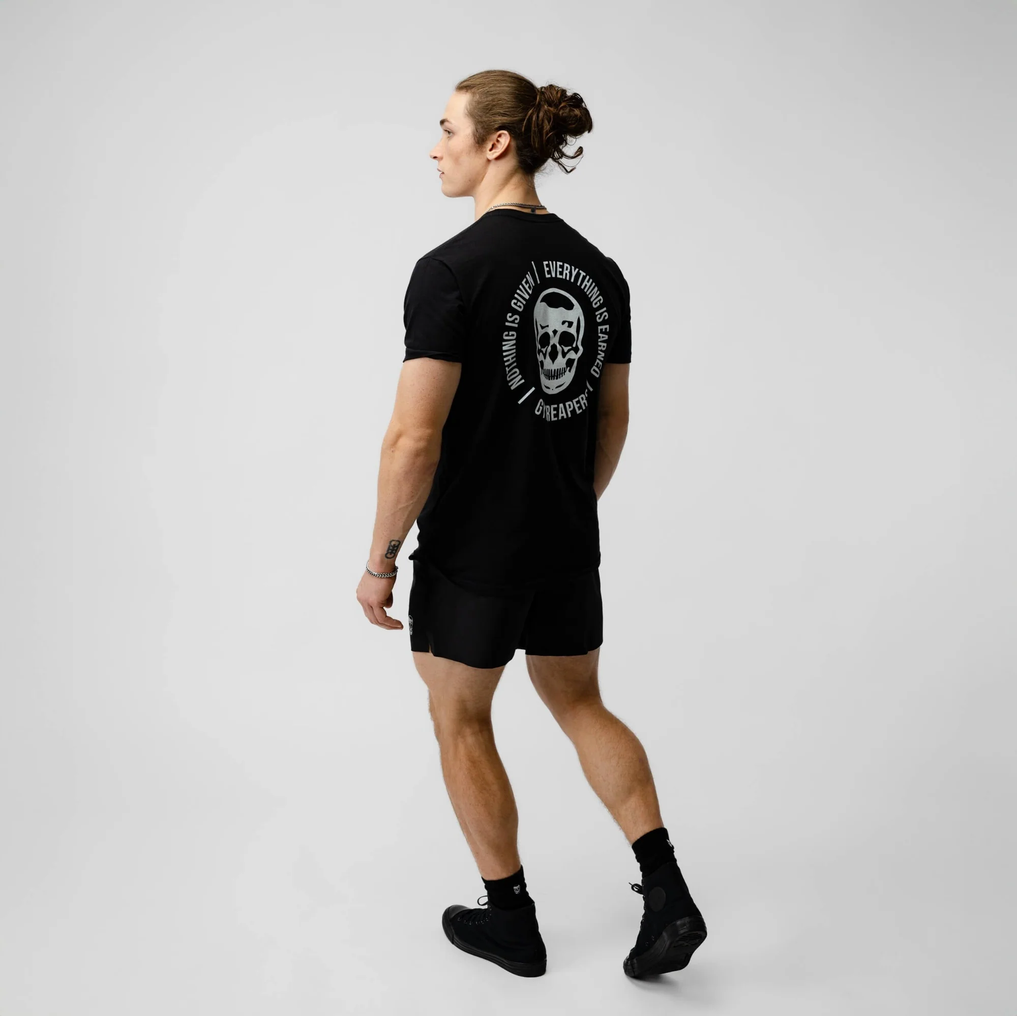 Gymreapers Stamp Tee - Black/White - Image 7