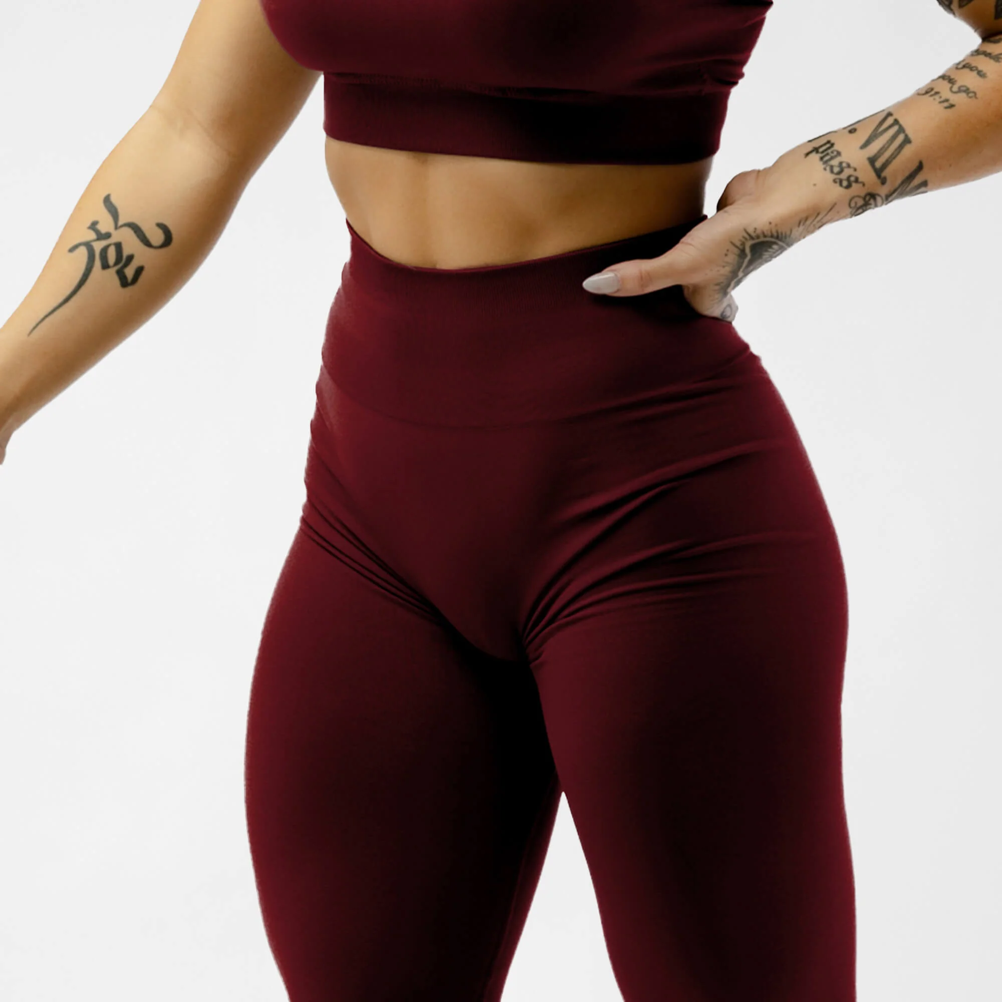 Halo Leggings - Wine - Image 3