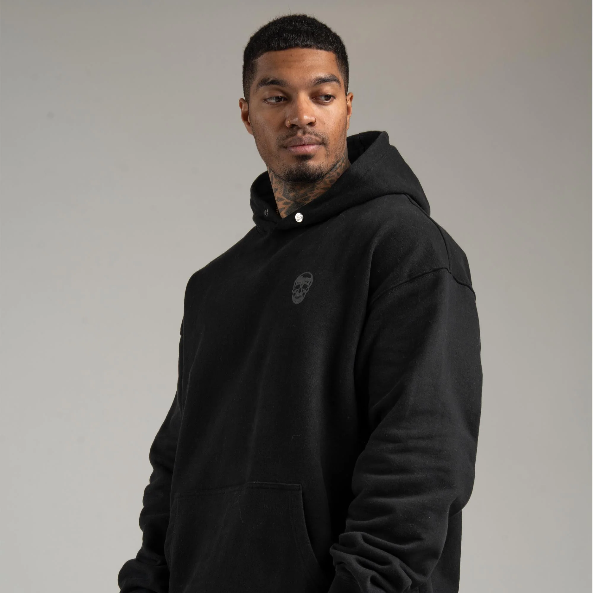 Heavyweight Hoodie - Black - Image 5